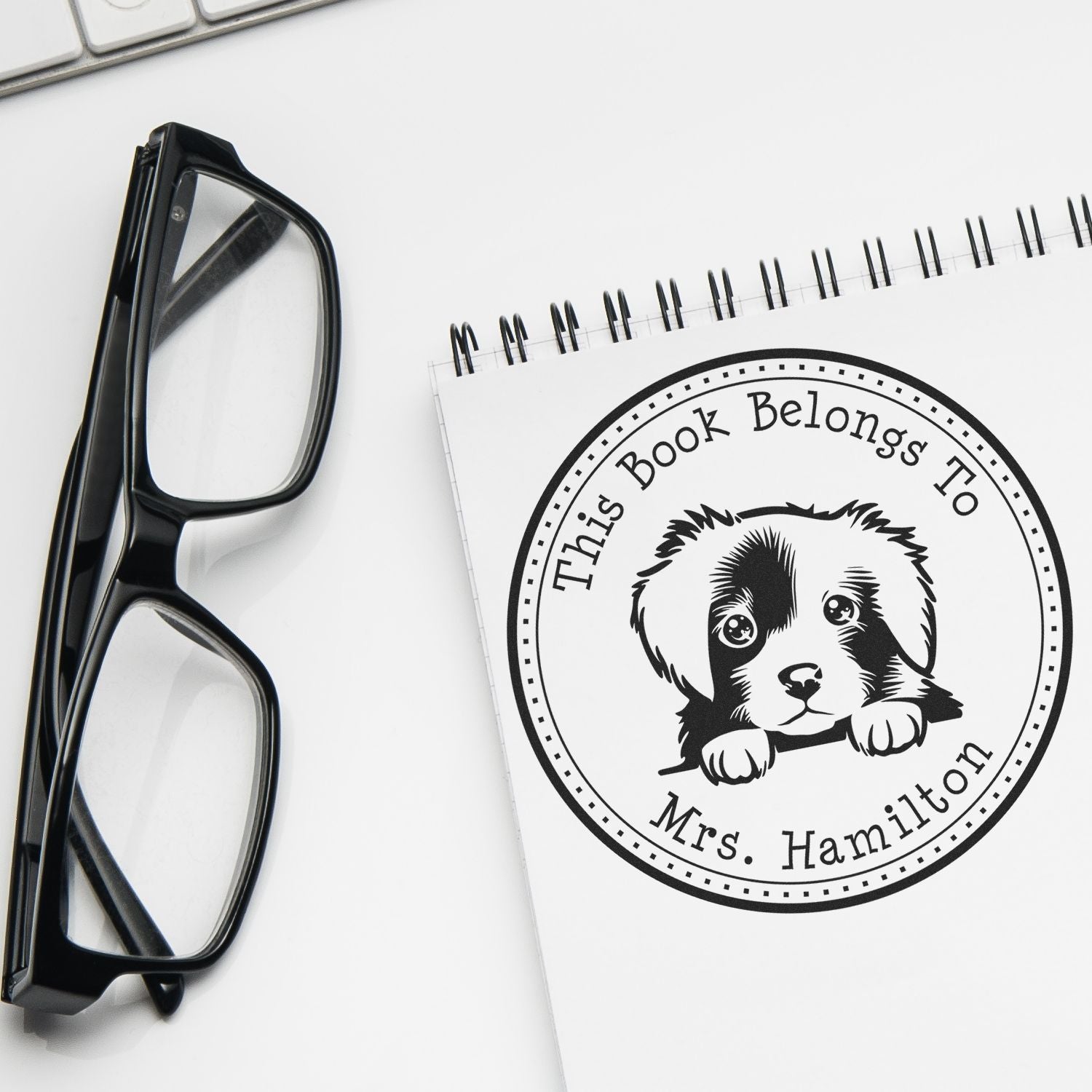 Nova Scotia Duck Tolling Retriever Custom Library Book Stamper - Engineer Seal Stamps