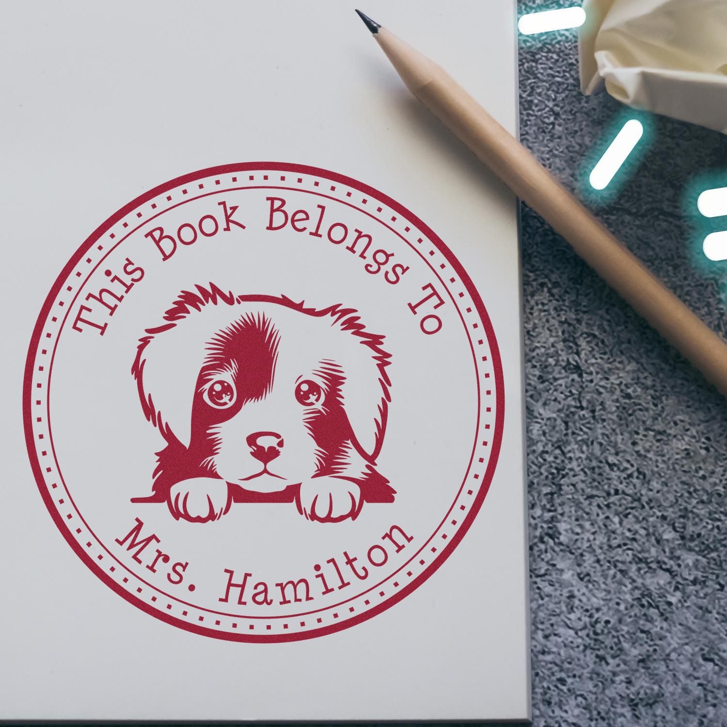 Nova Scotia Duck Tolling Retriever Customizable Desk of Stamper - Engineer Seal Stamps