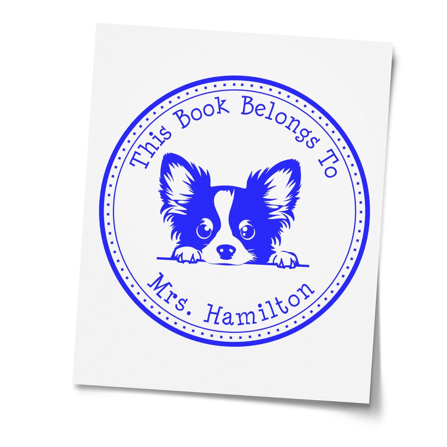 Papillon Custom Home Library Stamper - Engineer Seal Stamps