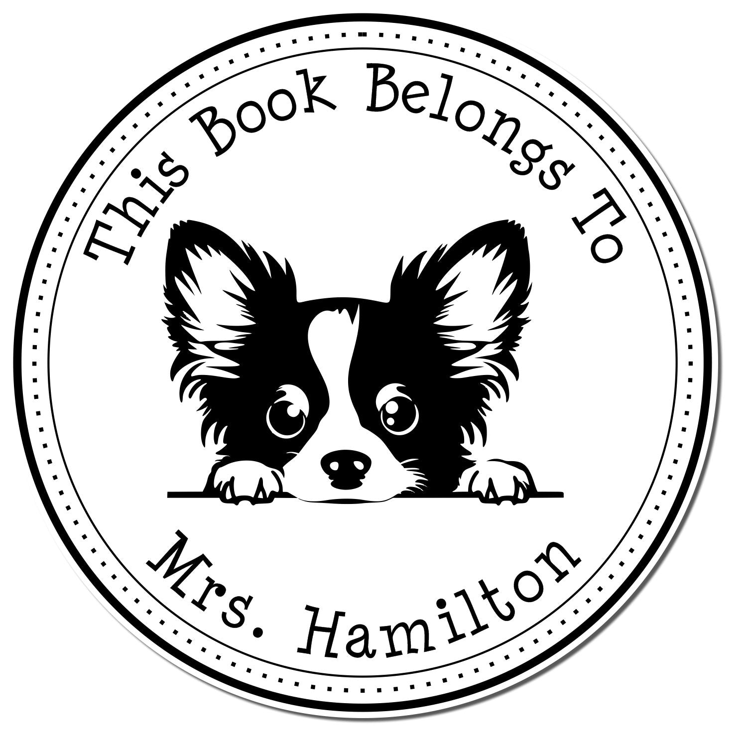 Papillon Customizable Ex Libris Stamper - Engineer Seal Stamps