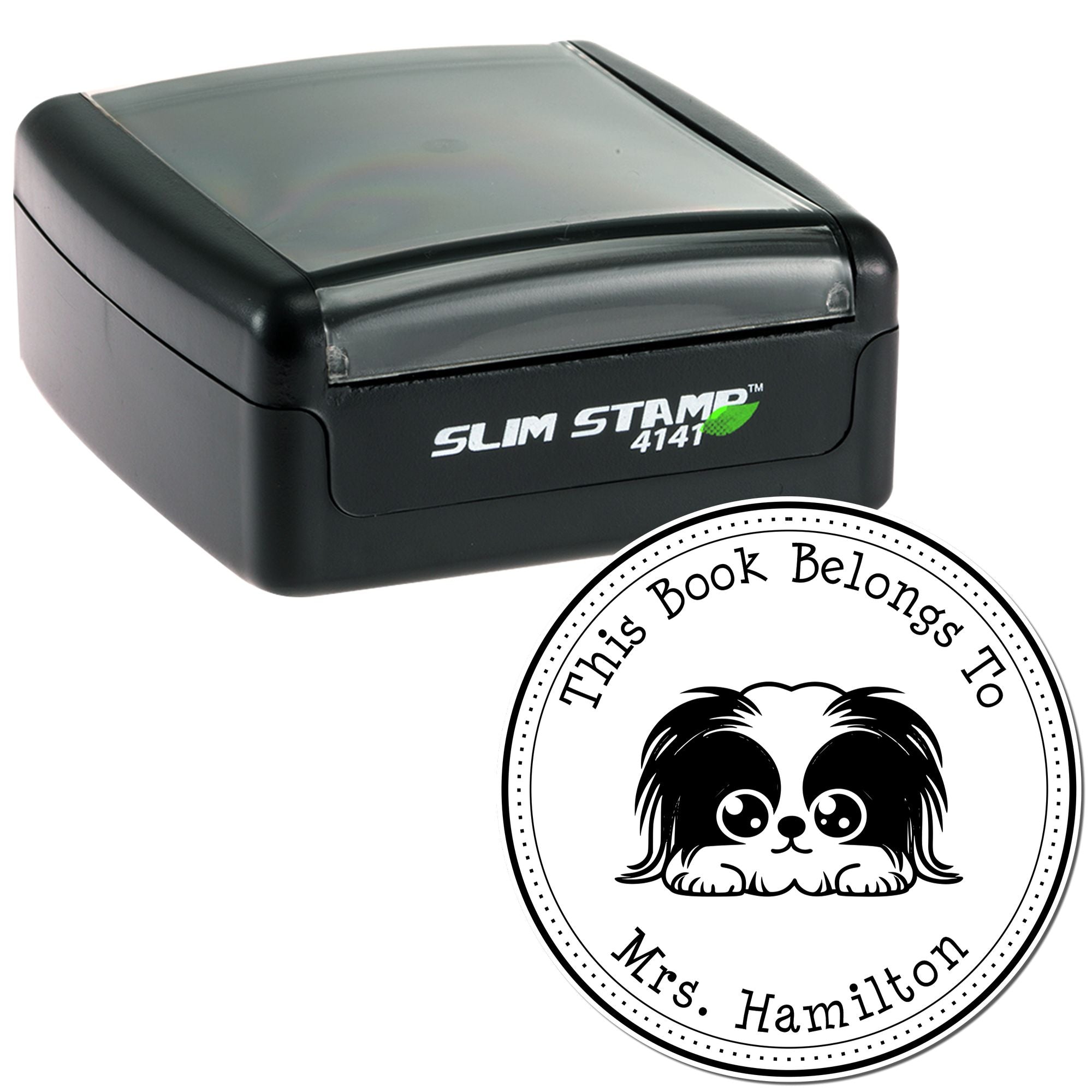 Pekingese Customizable Ex Libris Library Stamp - Engineer Seal Stamps