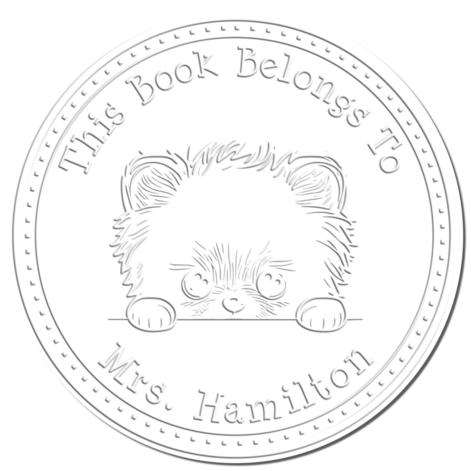 Handheld Pomeranian Personalized Desk of Embossing Seal - Engineer Seal Stamps