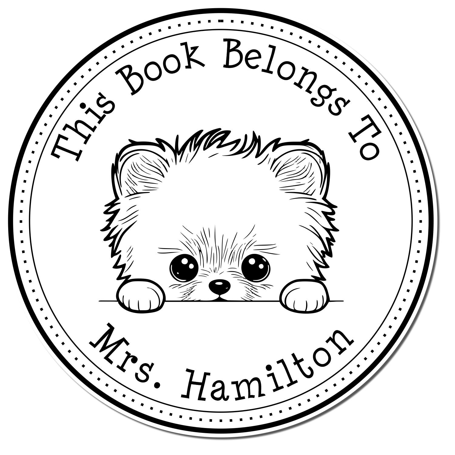 Pomeranian Custom Book Collection Stamper - Engineer Seal Stamps