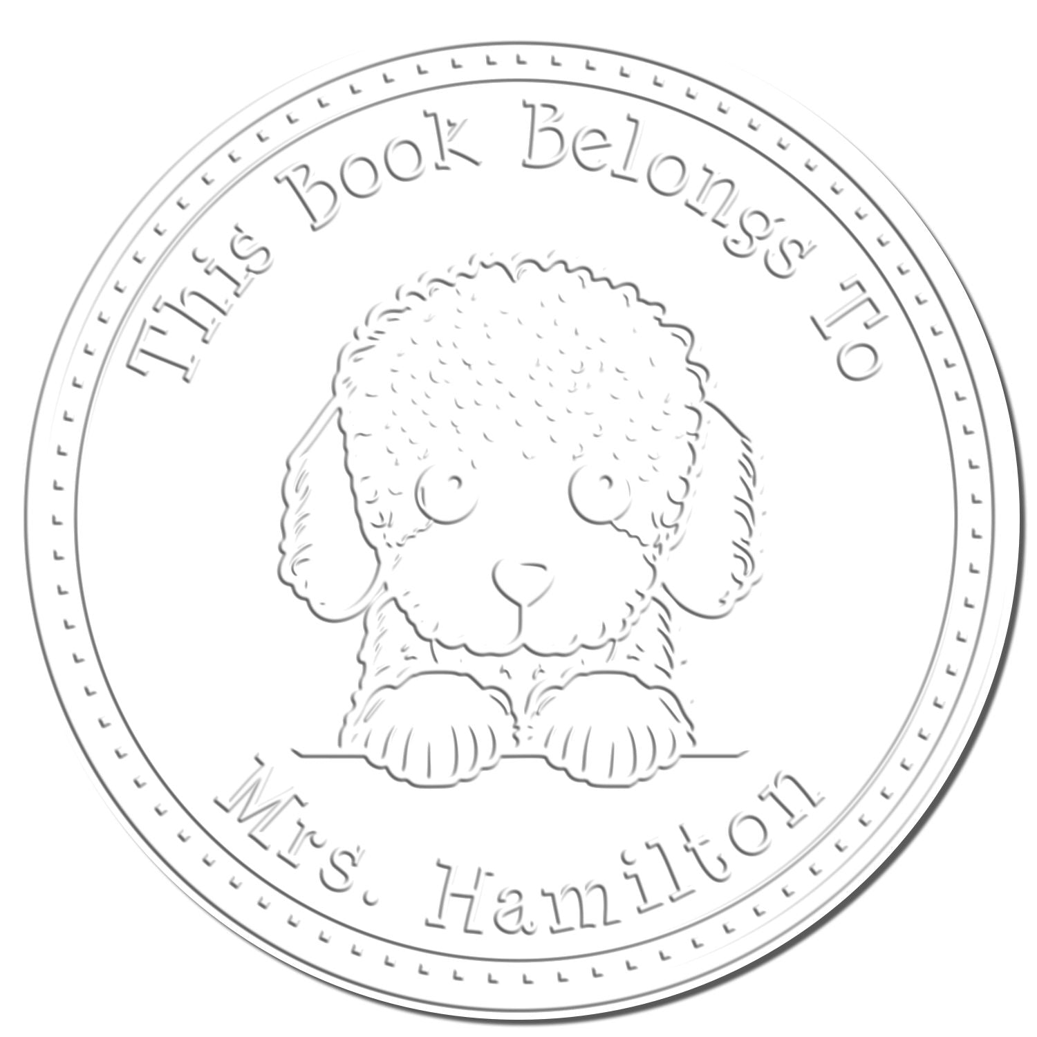 Hybrid Poodle Custom Librarian Embossing Stamp - Engineer Seal Stamps