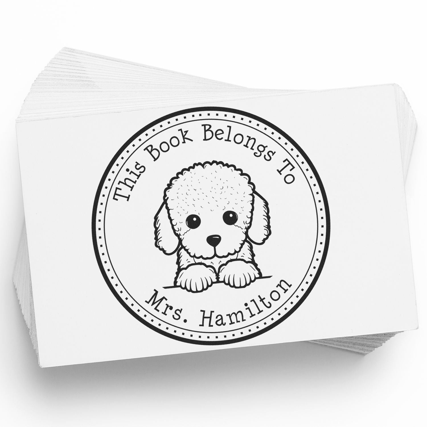 Poodle Custom Librarian Stamp - Engineer Seal Stamps