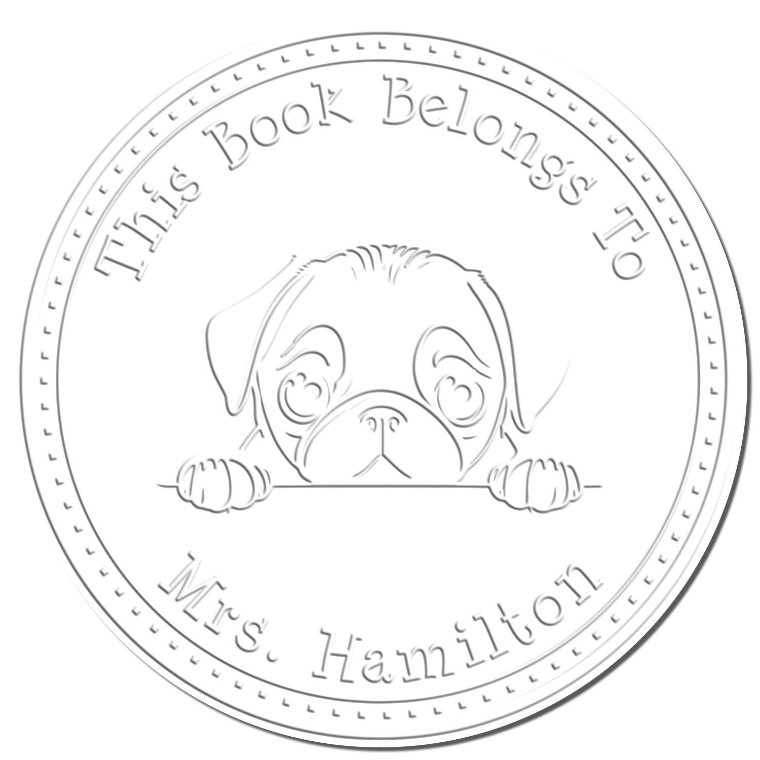 Handheld Pug Personalized Desk of Embossed Seal Stamp - Engineer Seal Stamps