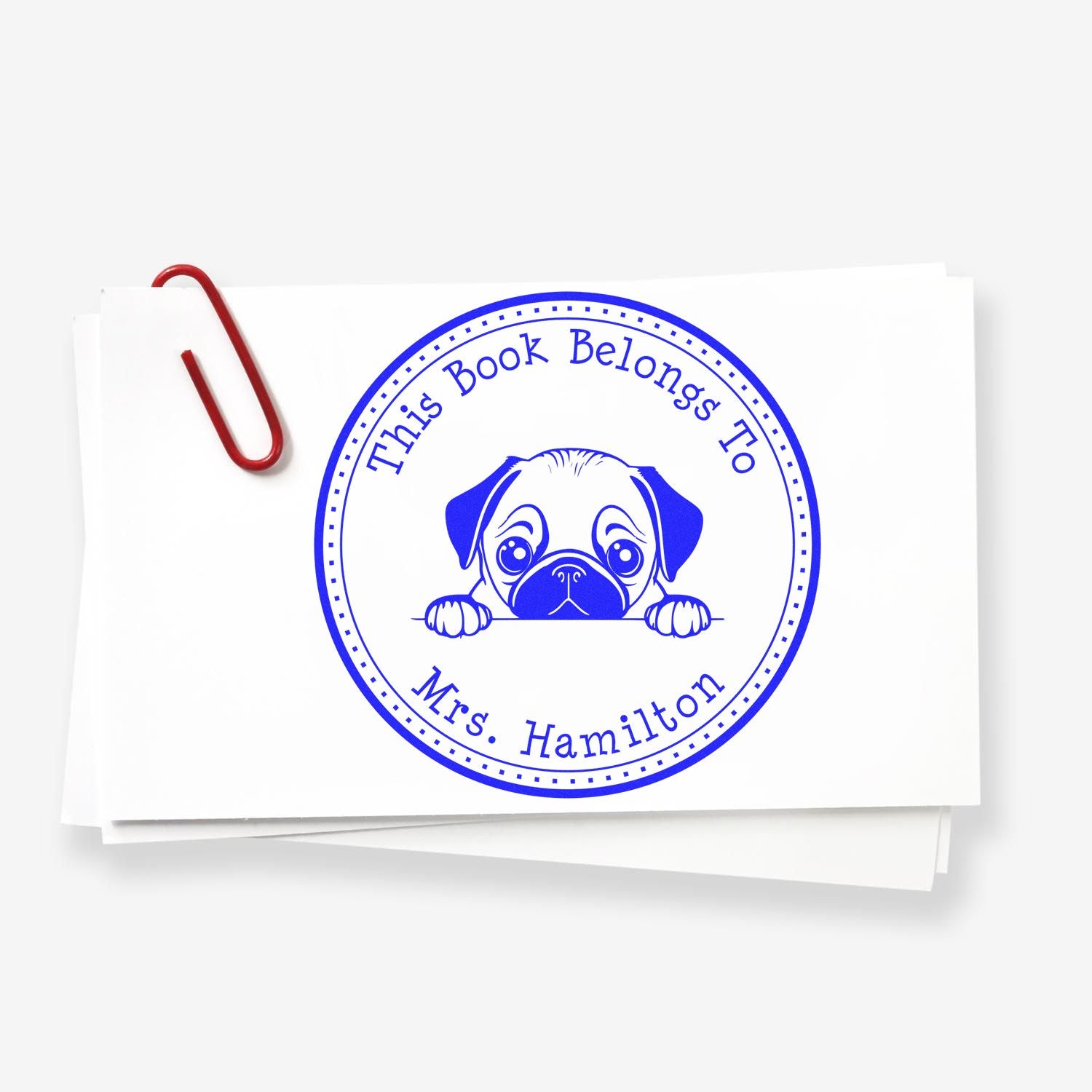 Pug Custom Book Return Stamp - Engineer Seal Stamps