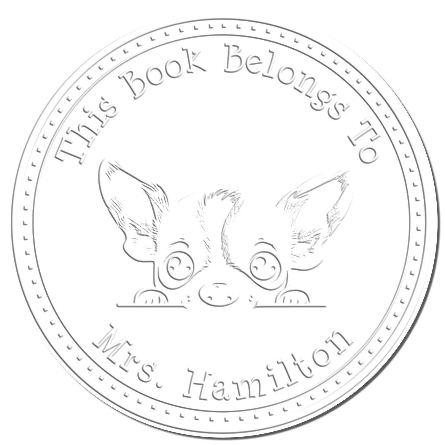 Handheld Rat Terrier Personalized Desk of Embossing Seal Stamp - Engineer Seal Stamps