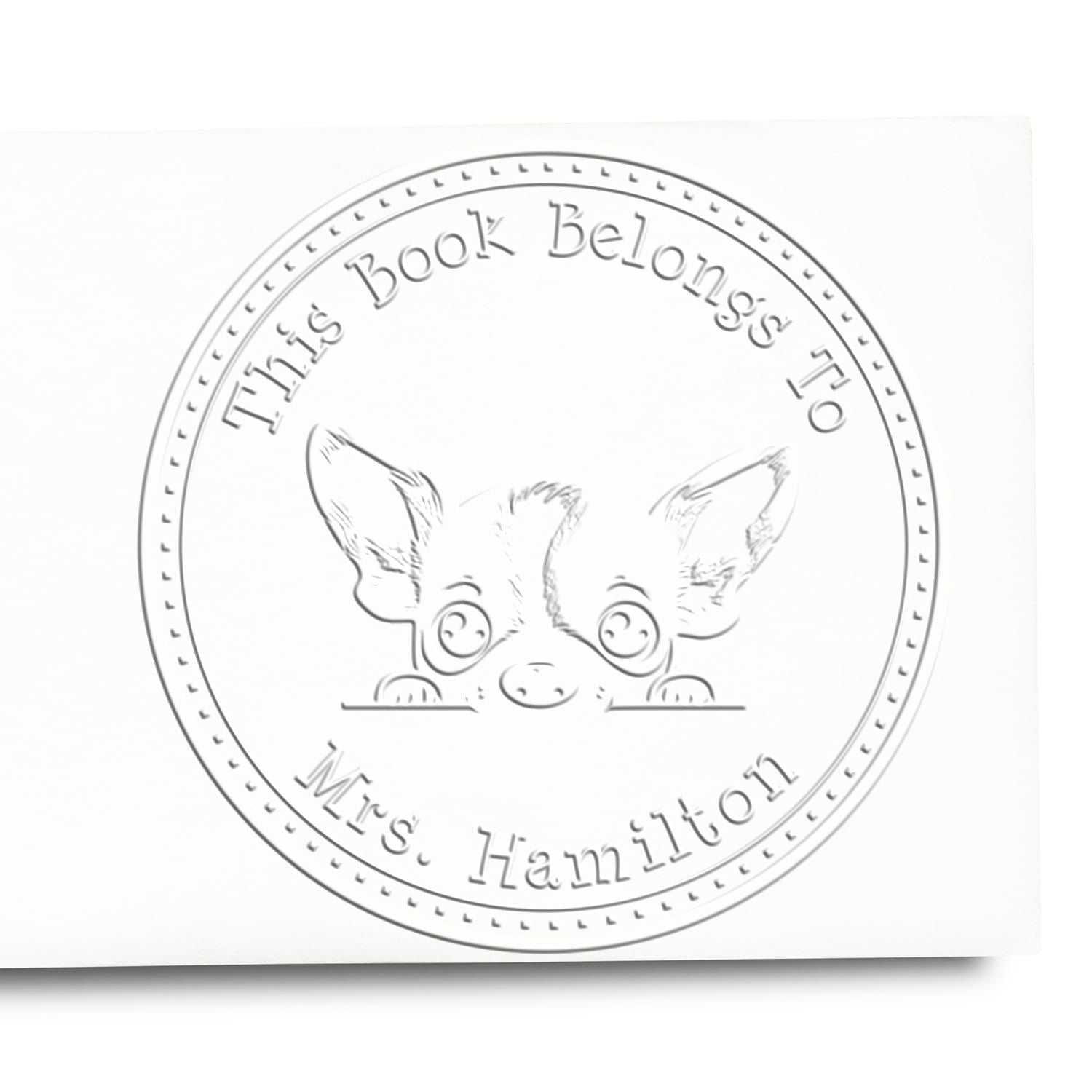 Rat Terrier Personalized Book Label Embosser