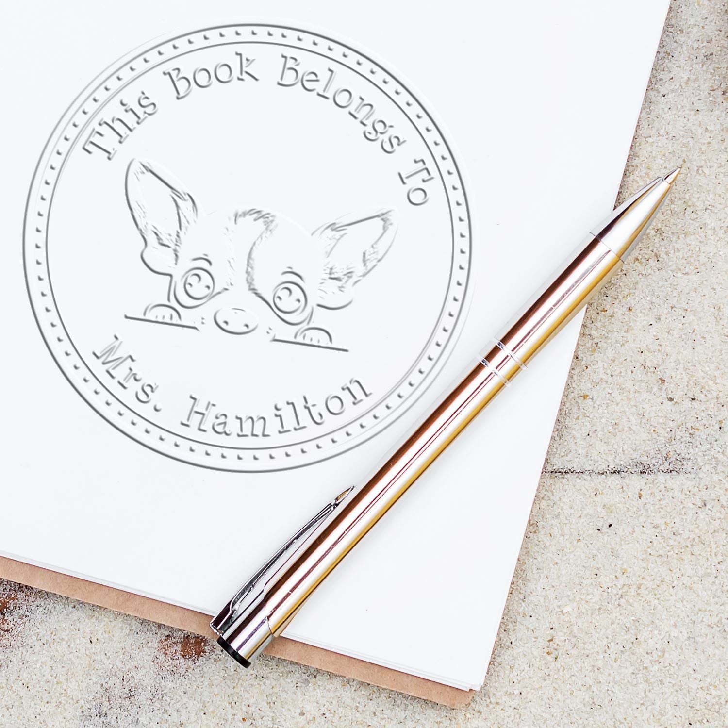 Handheld Rat Terrier Personalized Desk of Embossing Seal Stamp - Engineer Seal Stamps