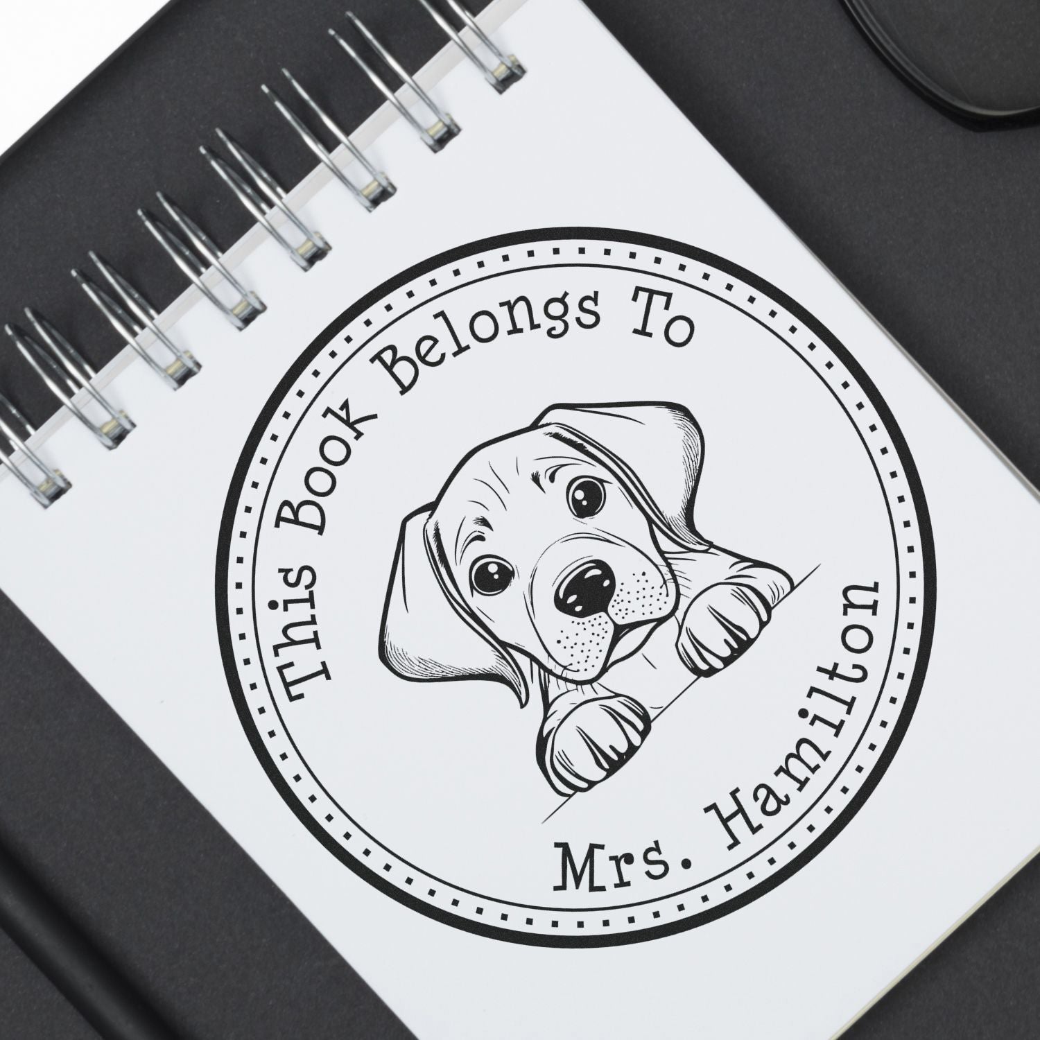 Rhodesian Ridgeback Custom Book Label Stamp - Engineer Seal Stamps