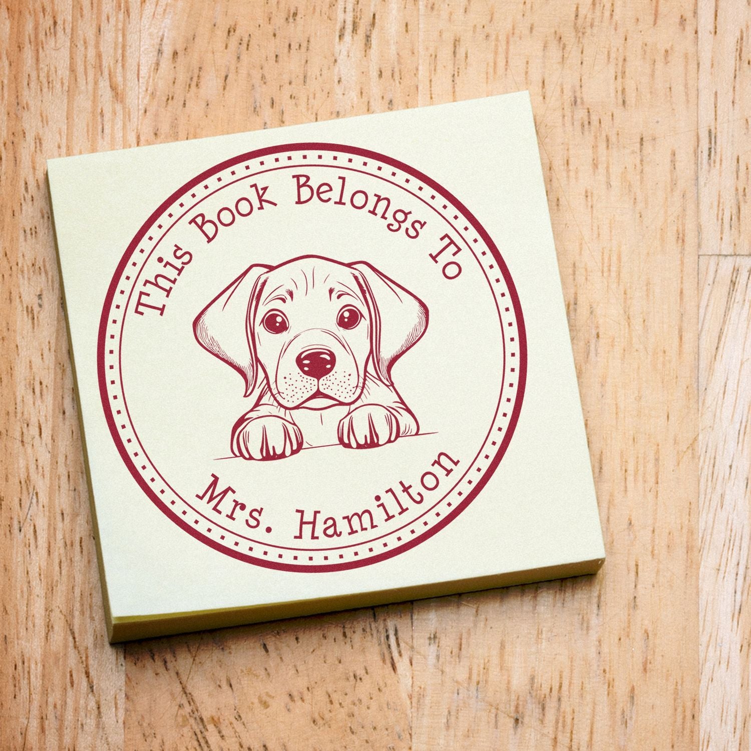 Rhodesian Ridgeback Customizable Home Library Stamp - Engineer Seal Stamps