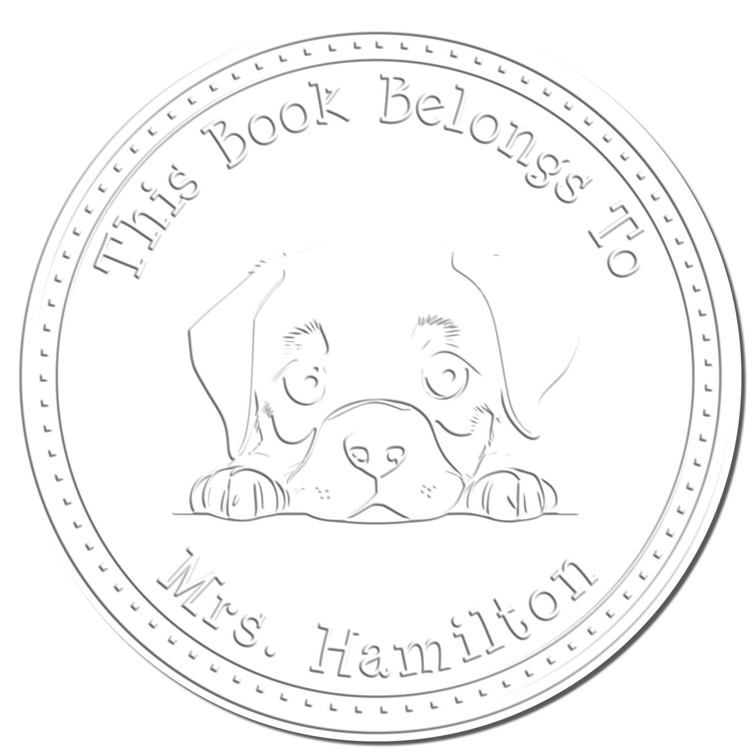 Rottweiler Personalized Book Label Seal Embosser - Engineer Seal Stamps