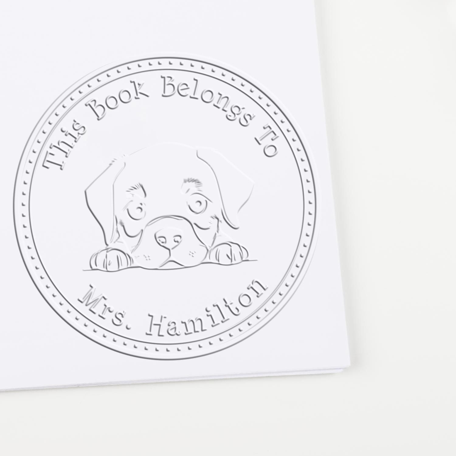 Rottweiler Personalized Book Label Seal Embosser