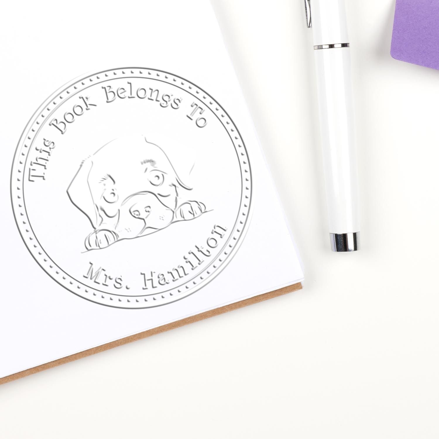 Desk Rottweiler Custom From the Desk of Embossed Stamp - Engineer Seal Stamps
