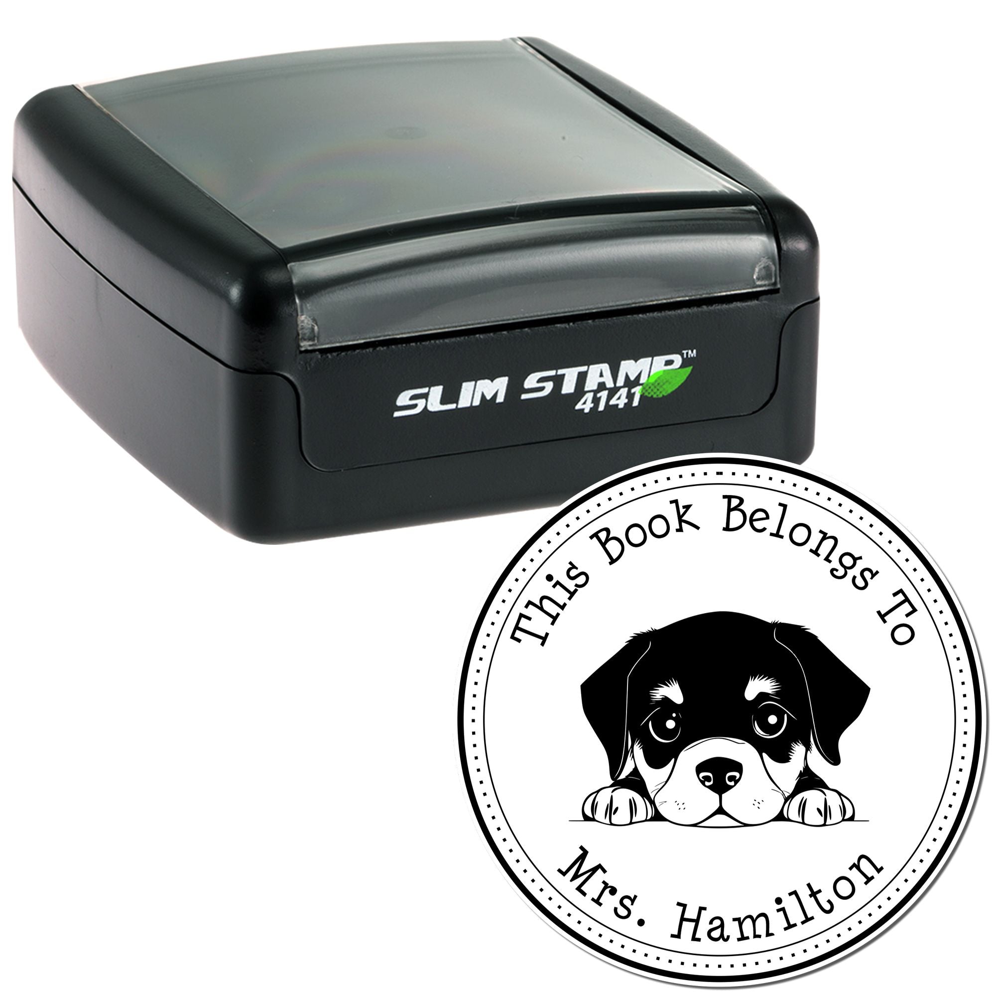 Rottweiler Customizable Home Library Stamper - Engineer Seal Stamps