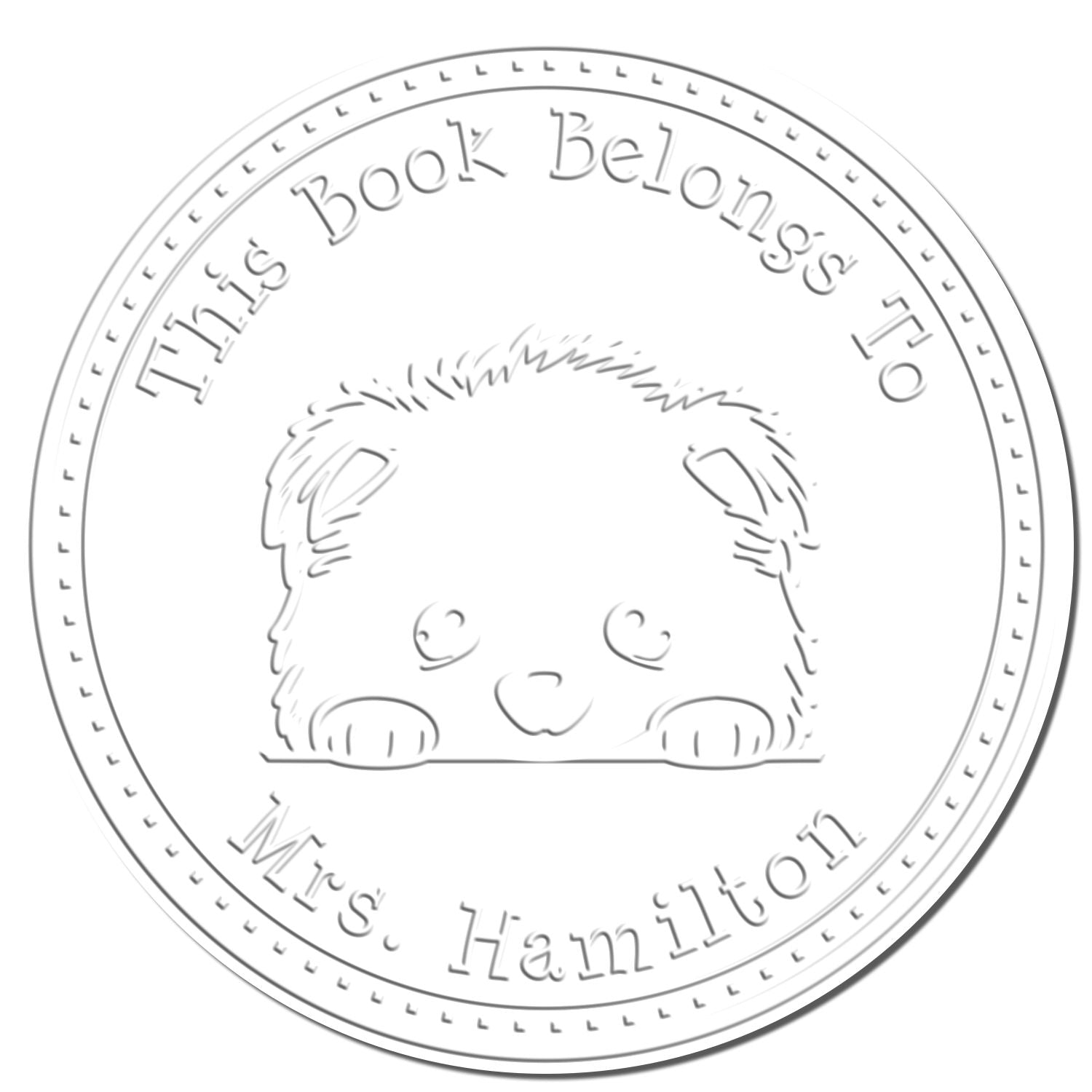 Handheld Samoyed Personalized Ex Libris Seal - Engineer Seal Stamps