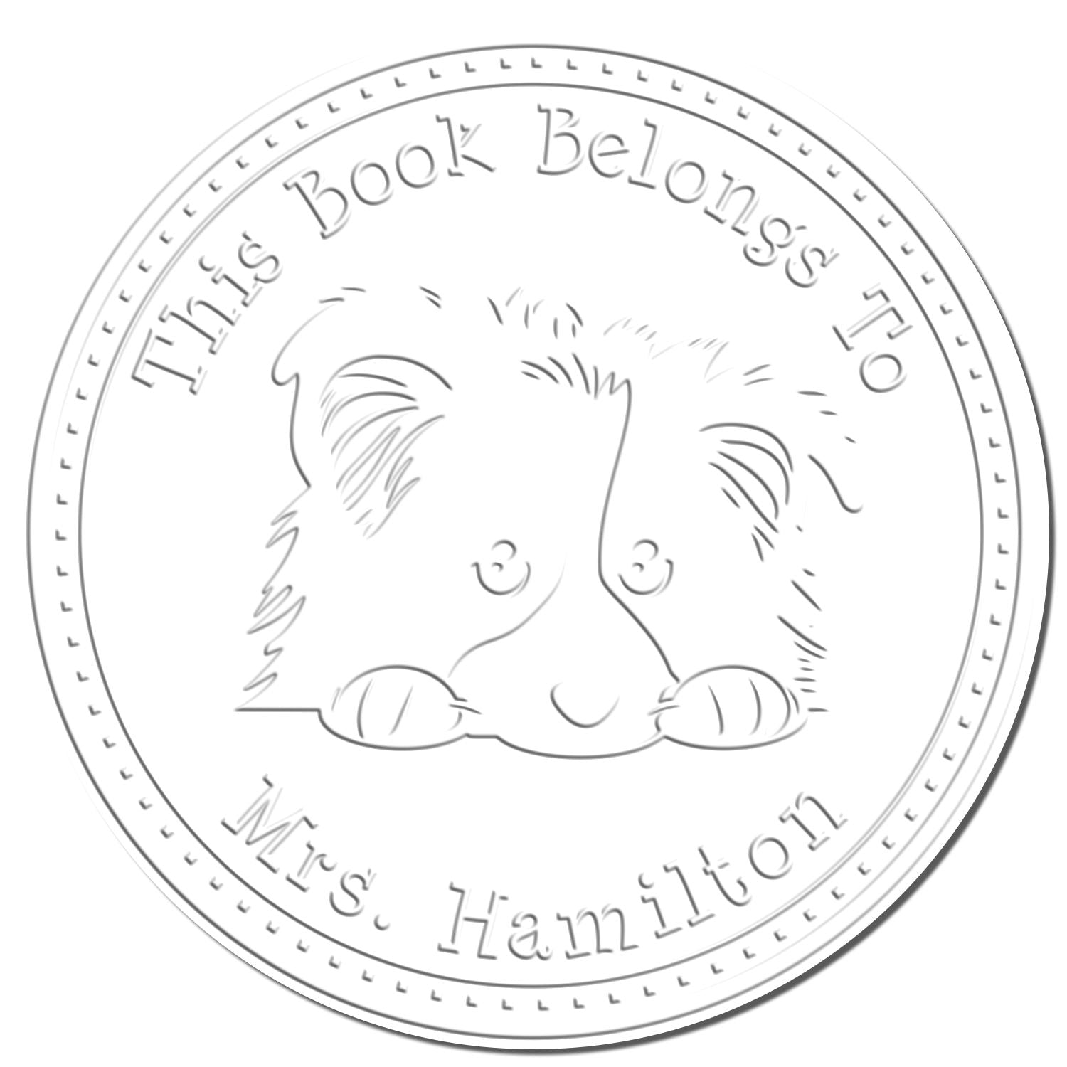 Desk Shetland Sheepdog Custom From the Desk of Seal Embossing Stamp - Engineer Seal Stamps