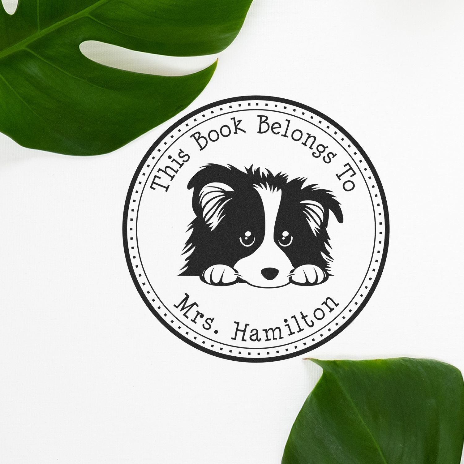 Shetland Sheepdog Custom Private Library Stamp - Engineer Seal Stamps