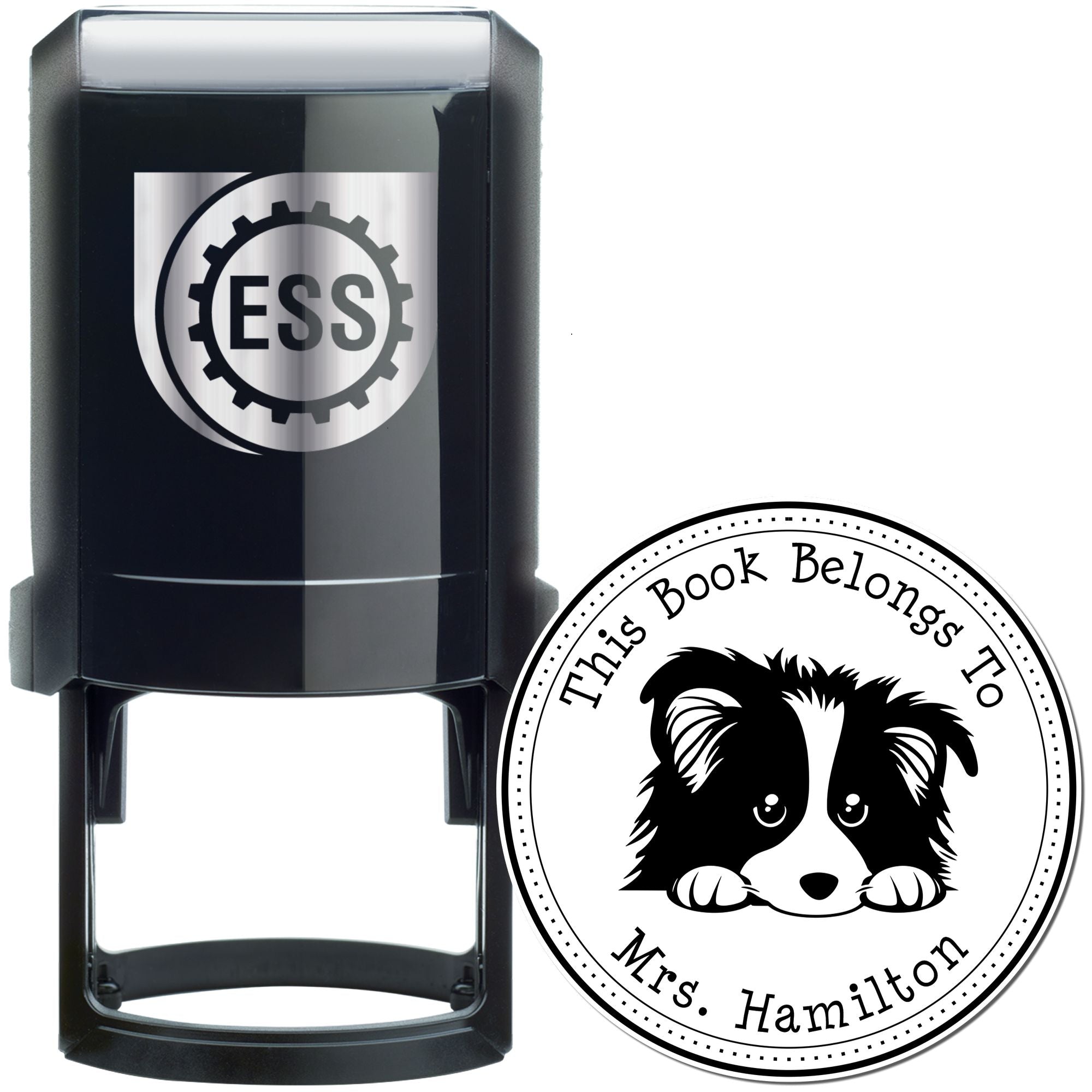 Self-Inking Shetland Sheepdog Personalizable Read it Return It Stamp - Engineer Seal Stamps
