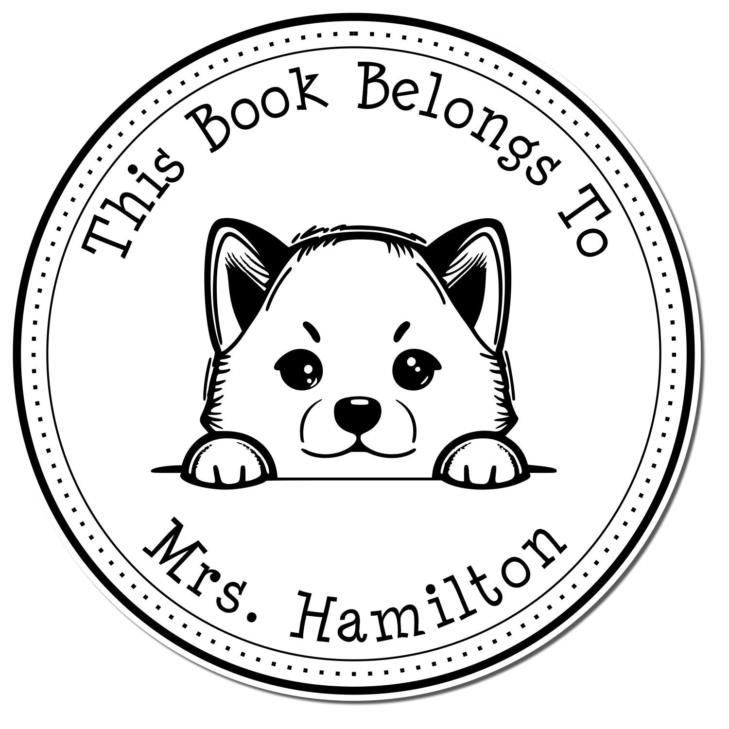 Shiba Inu Custom Private Library Stamper - Engineer Seal Stamps