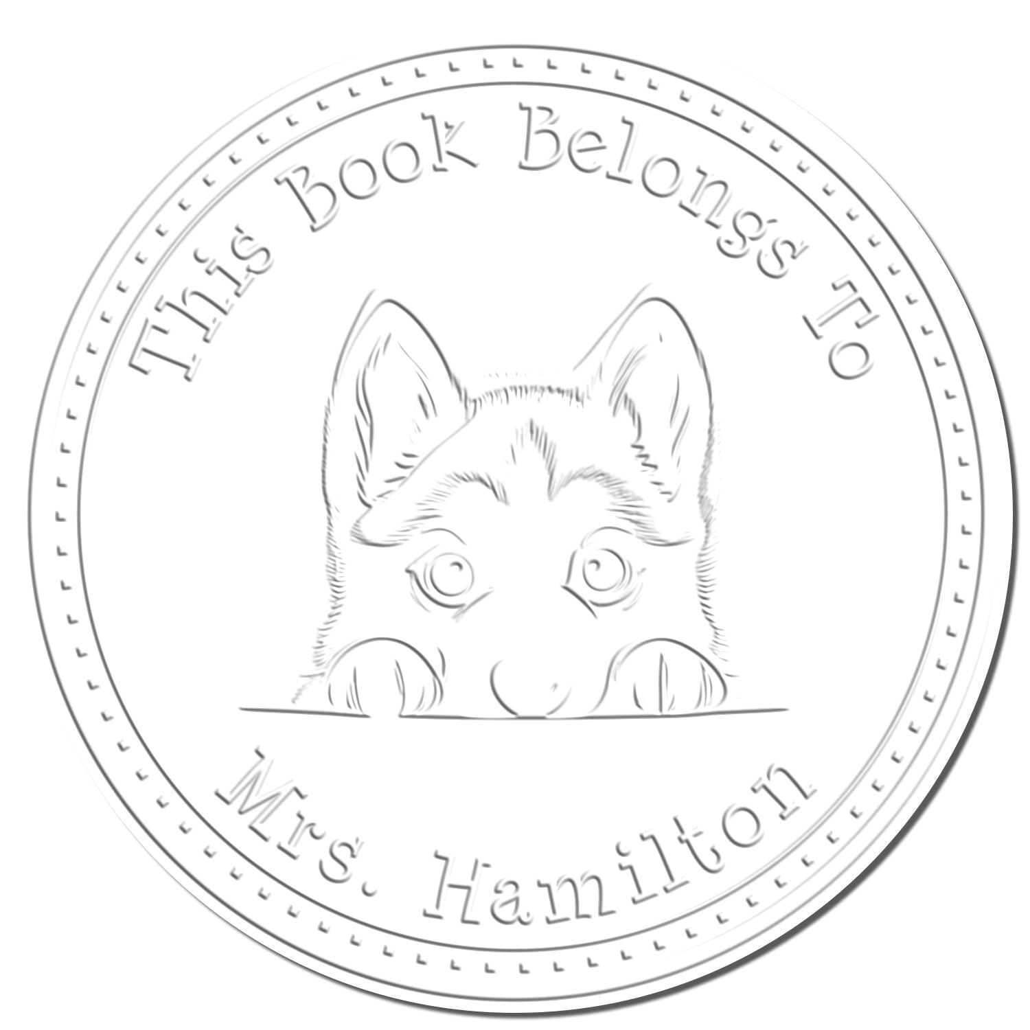 Desk Siberian Husky Custom Desk of Embosser - Engineer Seal Stamps