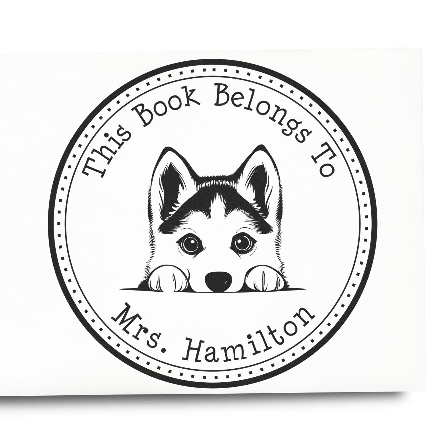 Siberian Husky Custom-Made Library of Stamper - Engineer Seal Stamps