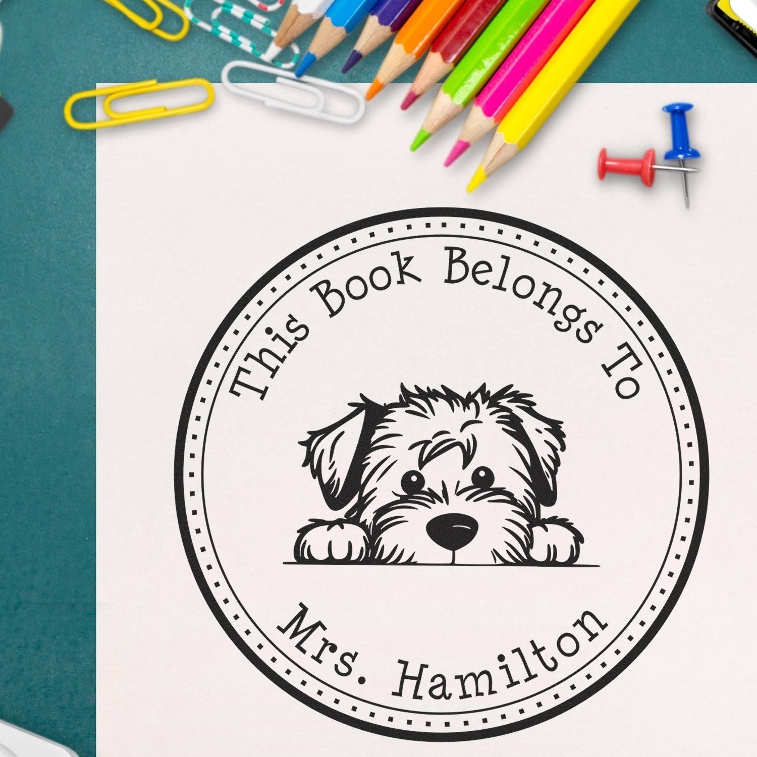 Soft Coated Wheaten Terrier Custom-Made From the Library of Stamp - Engineer Seal Stamps