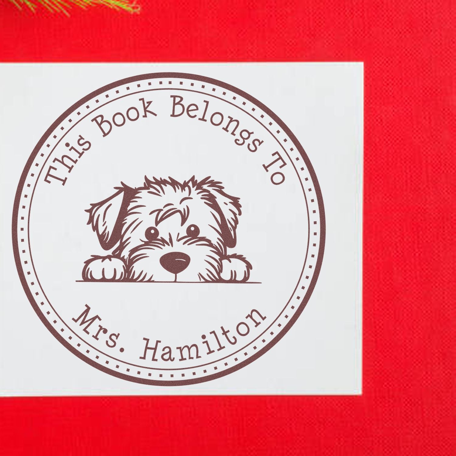 Self-Inking Soft Coated Wheaten Terrier Personalizable From the Desk of Stamp - Engineer Seal Stamps
