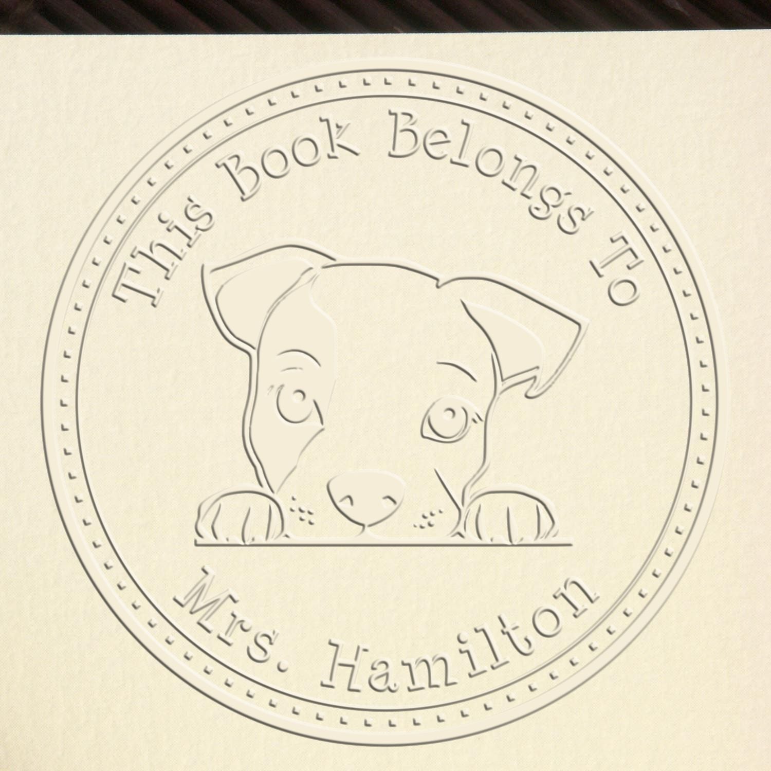 Hybrid Standard Schnauzer Custom Book Return Embossed Seal Stamp - Engineer Seal Stamps