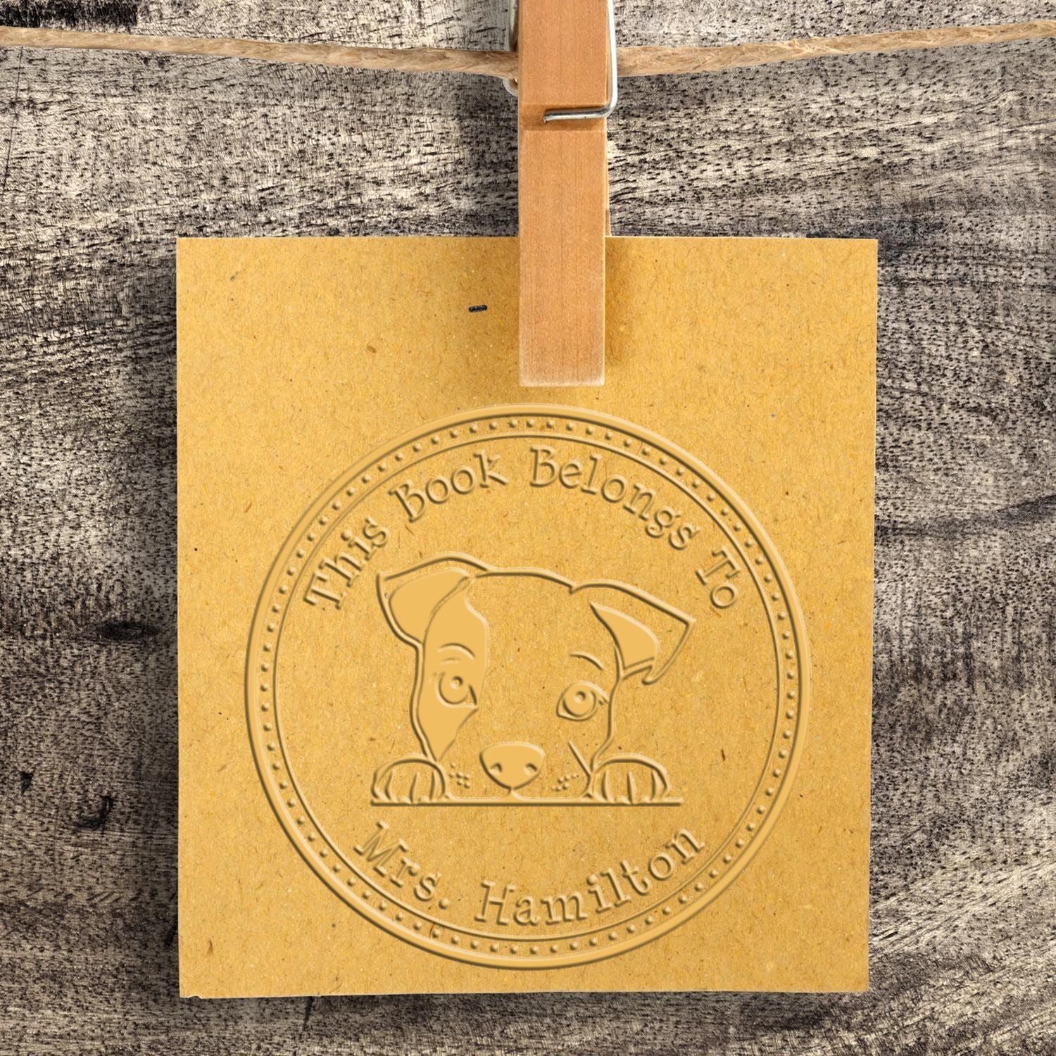 Standard Schnauzer Personalized Library Name Seal - Engineer Seal Stamps