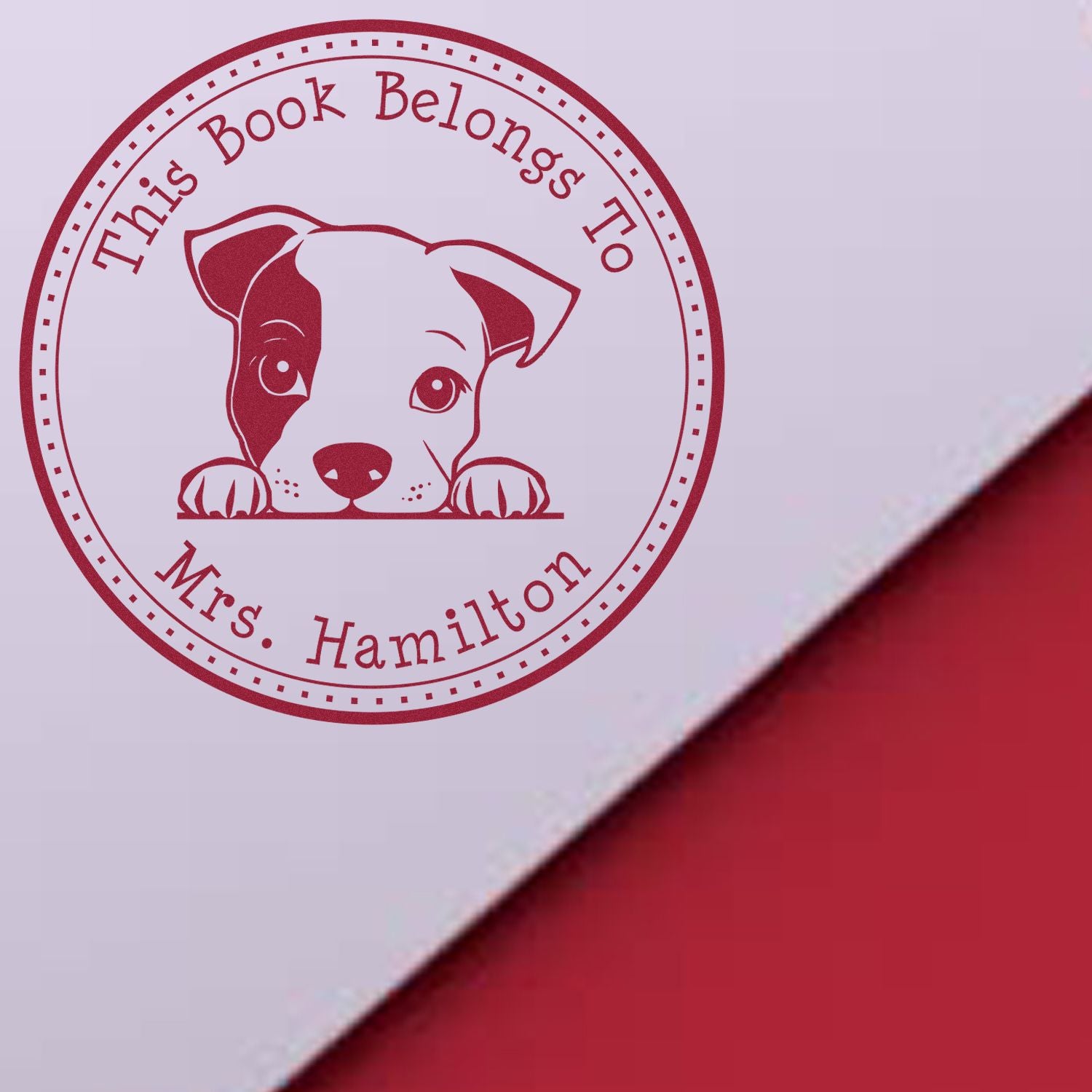 Wooden Handle Standard Schnauzer Custom-Made Library Book Stamp - Engineer Seal Stamps