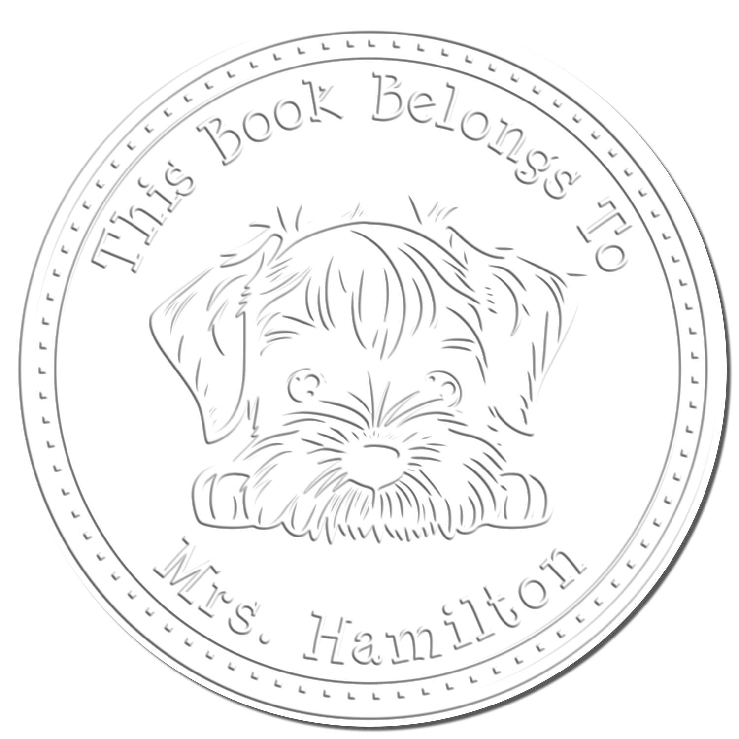 St Bernard Personalized Library Name Embosser - Engineer Seal Stamps
