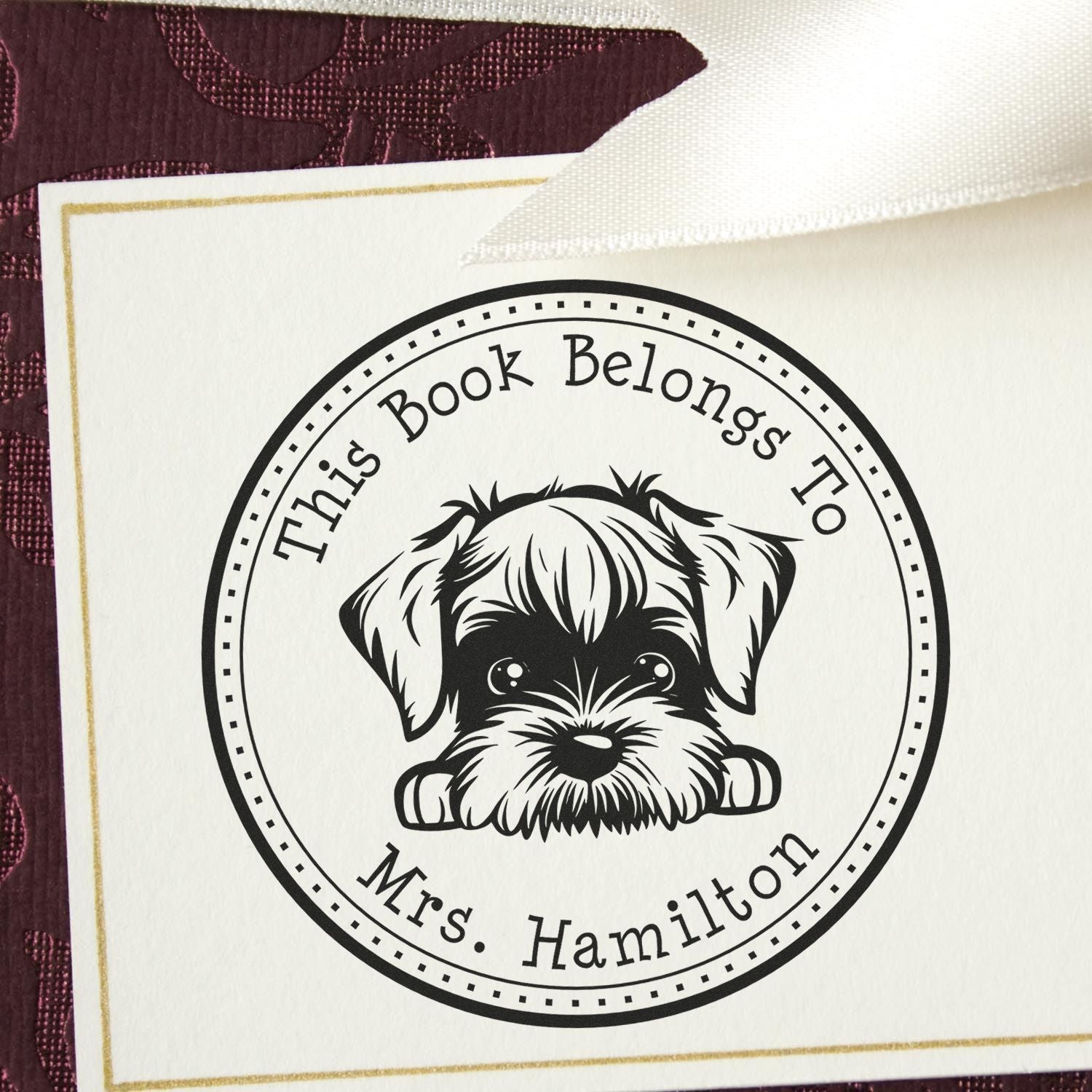 St Bernard Customizable Library Name Stamper - Engineer Seal Stamps