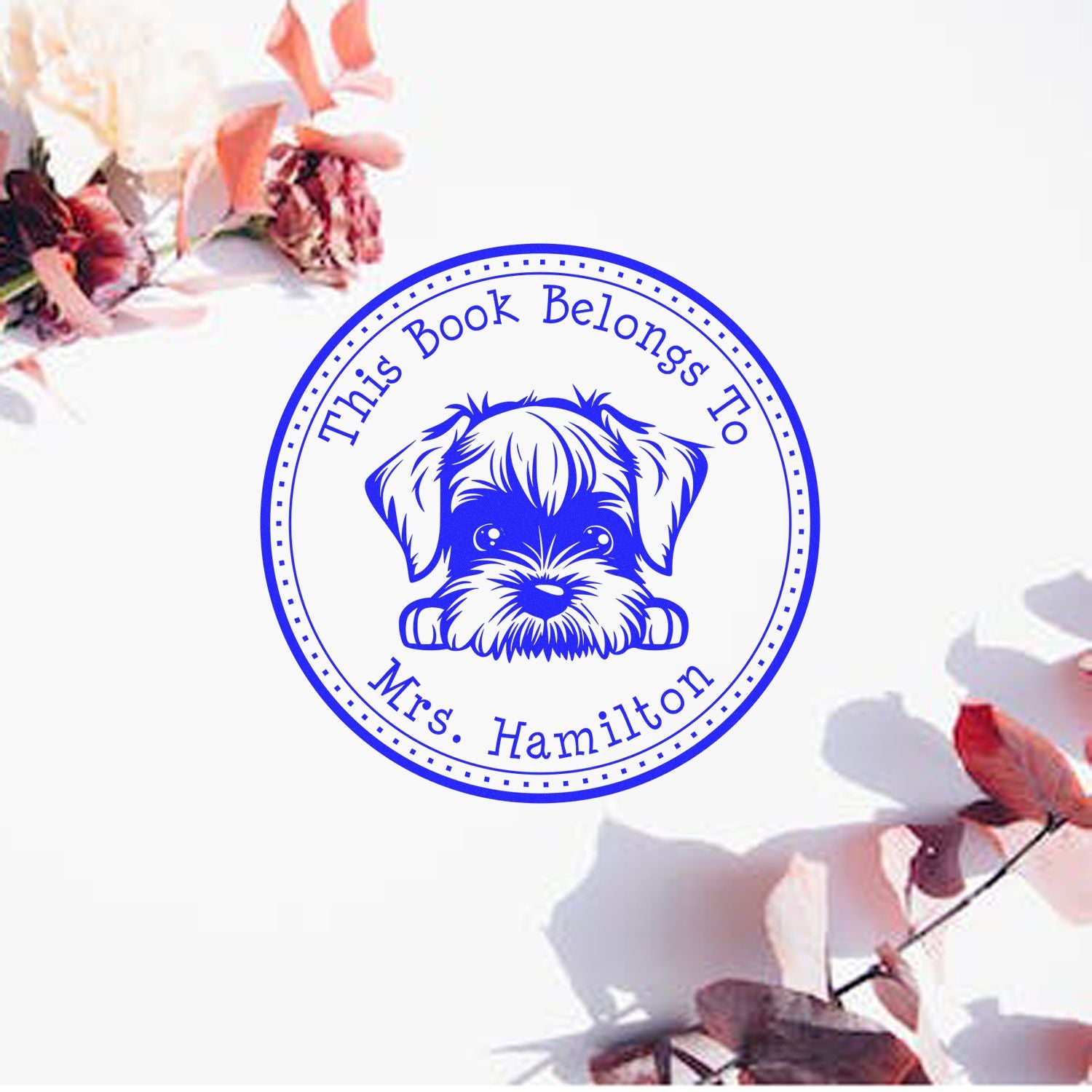 St Bernard Customizable Library Name Stamper - Engineer Seal Stamps