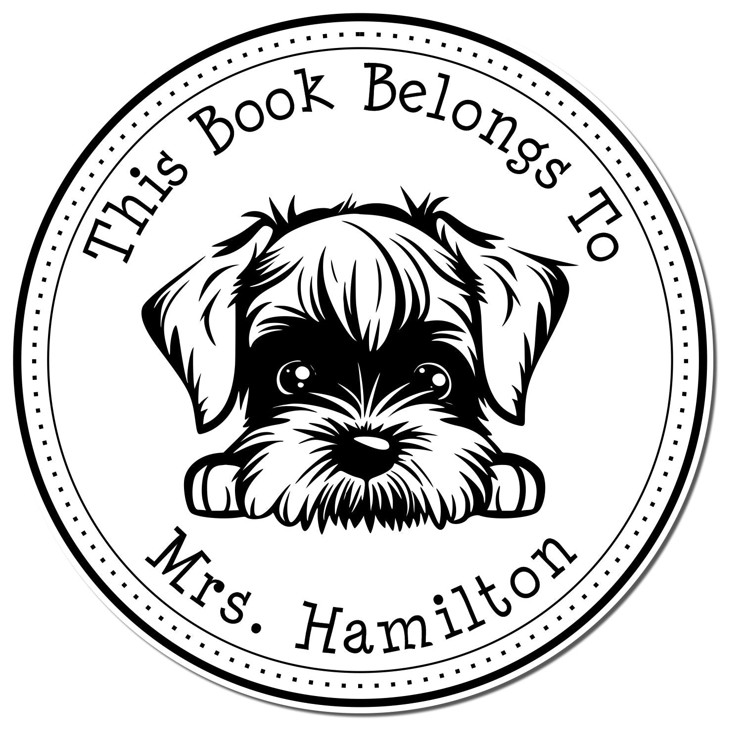 St Bernard Customizable Library Name Stamper - Engineer Seal Stamps