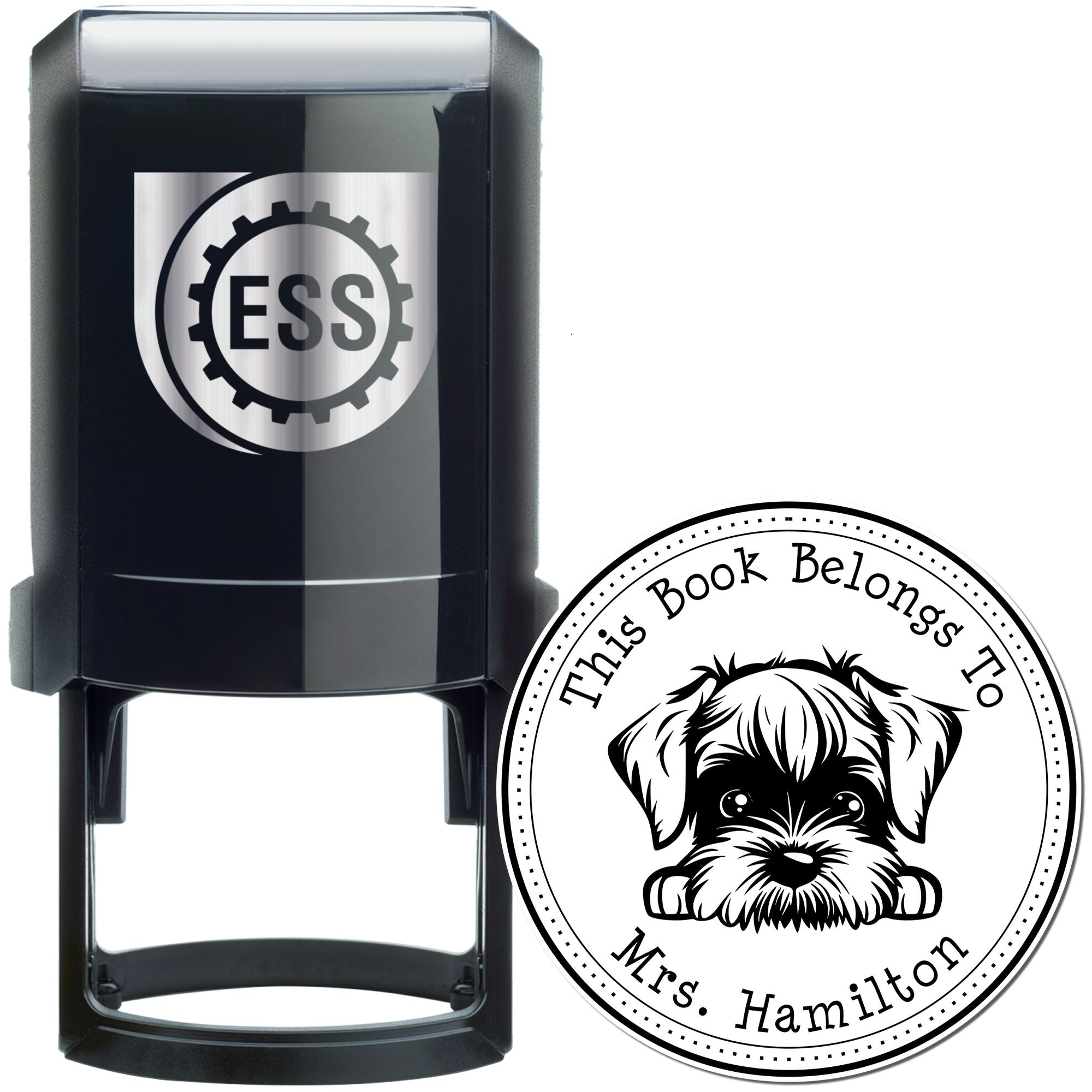 Self-Inking St Bernard Personalizable Desk of Stamper - Engineer Seal Stamps