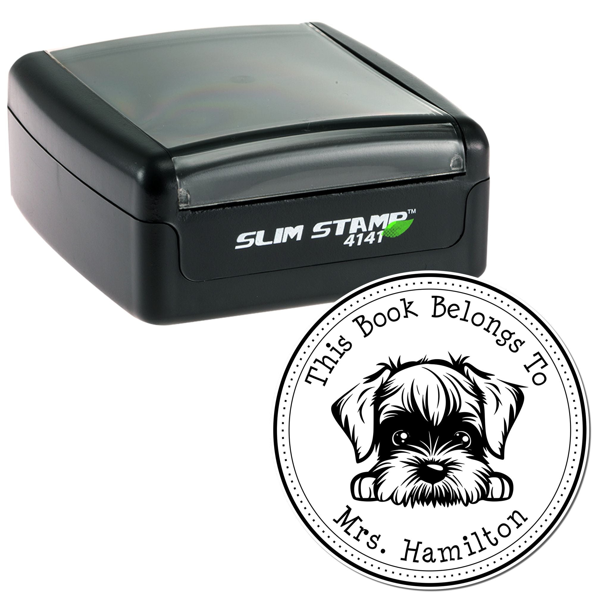 St Bernard Customizable Library Name Stamper - Engineer Seal Stamps