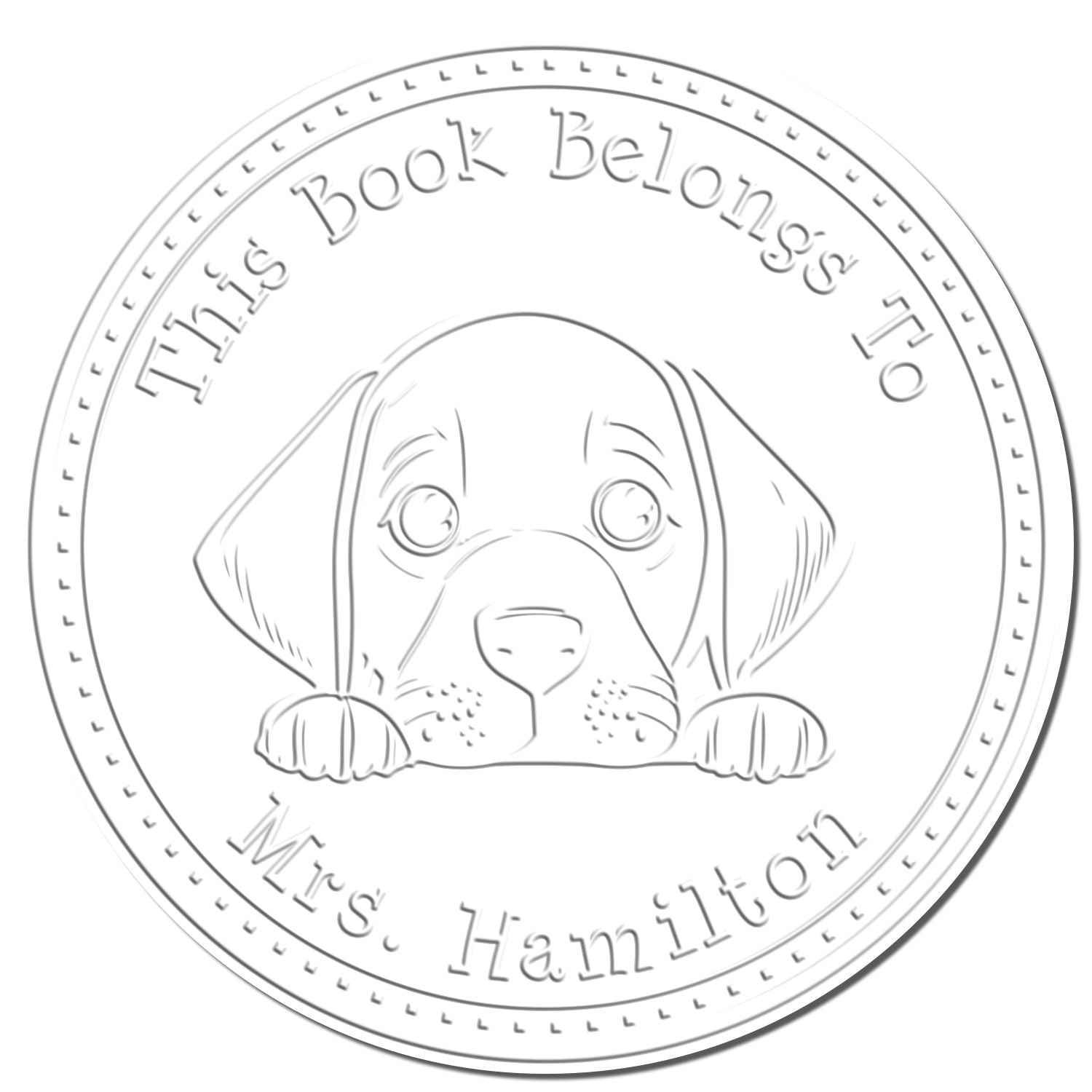 Handheld Vizsla Personalized Ex Libris Seal Embossing Stamp - Engineer Seal Stamps