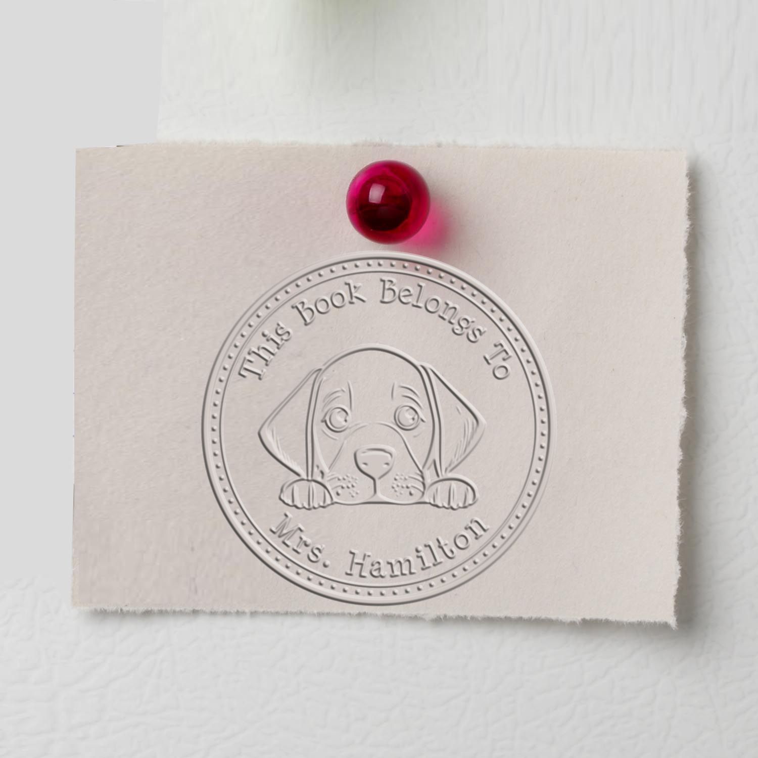 Handheld Vizsla Personalized Ex Libris Seal Embossing Stamp - Engineer Seal Stamps