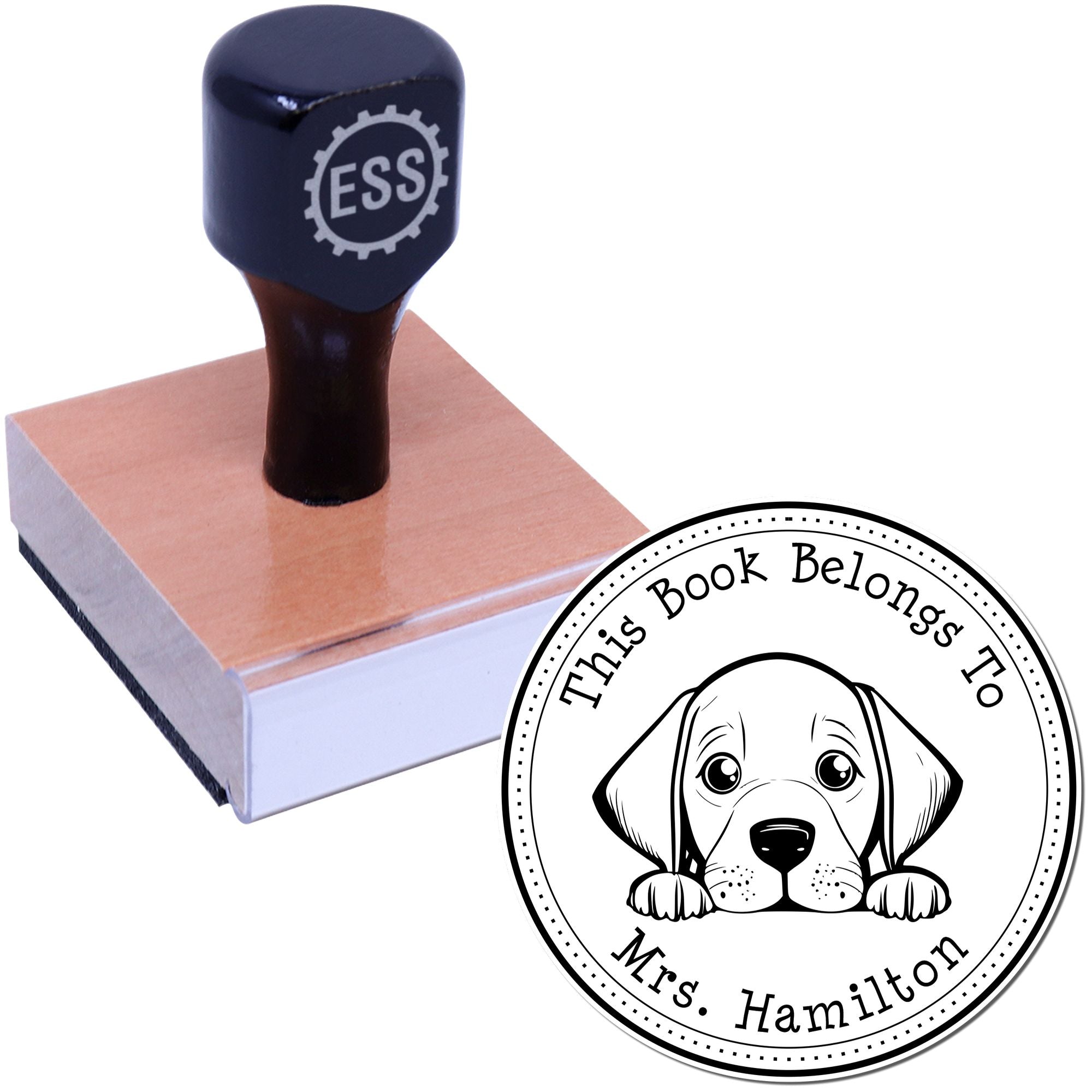 Wooden Handle Vizsla Custom-Made Home Library Stamp - Engineer Seal Stamps