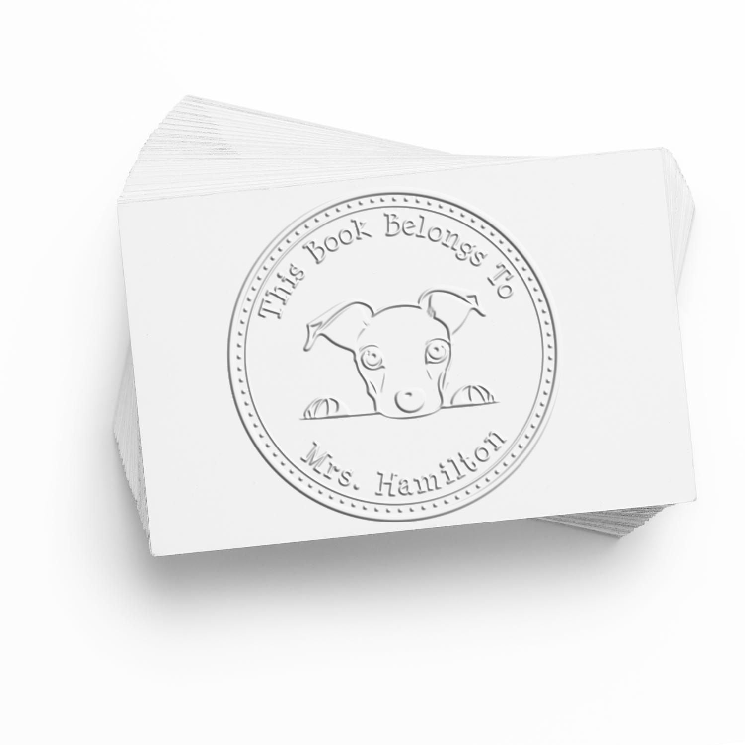 Handheld Whippet Personalized Ex Libris Library Embosser - Engineer Seal Stamps