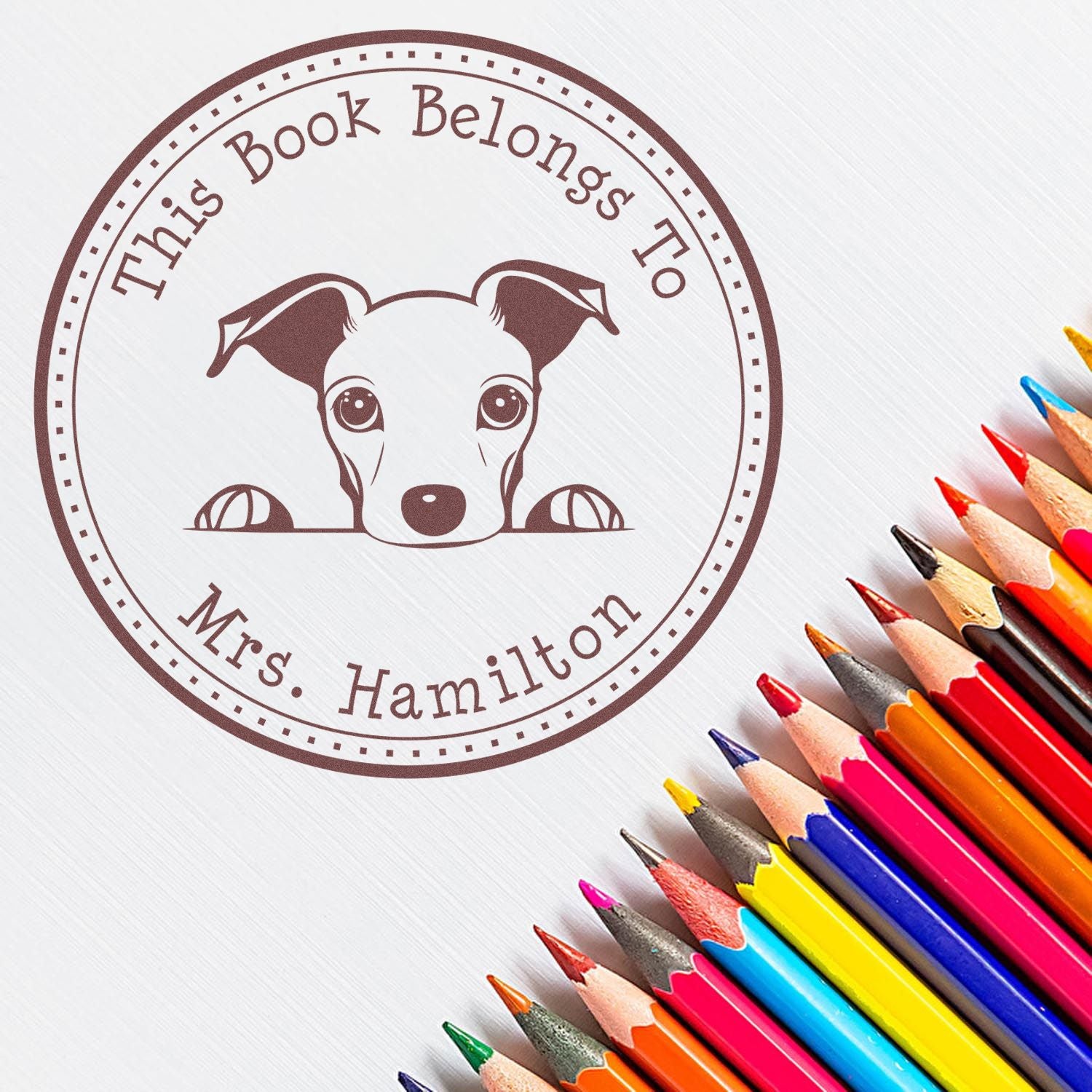 Whippet Custom-Made Book Stamper - Engineer Seal Stamps