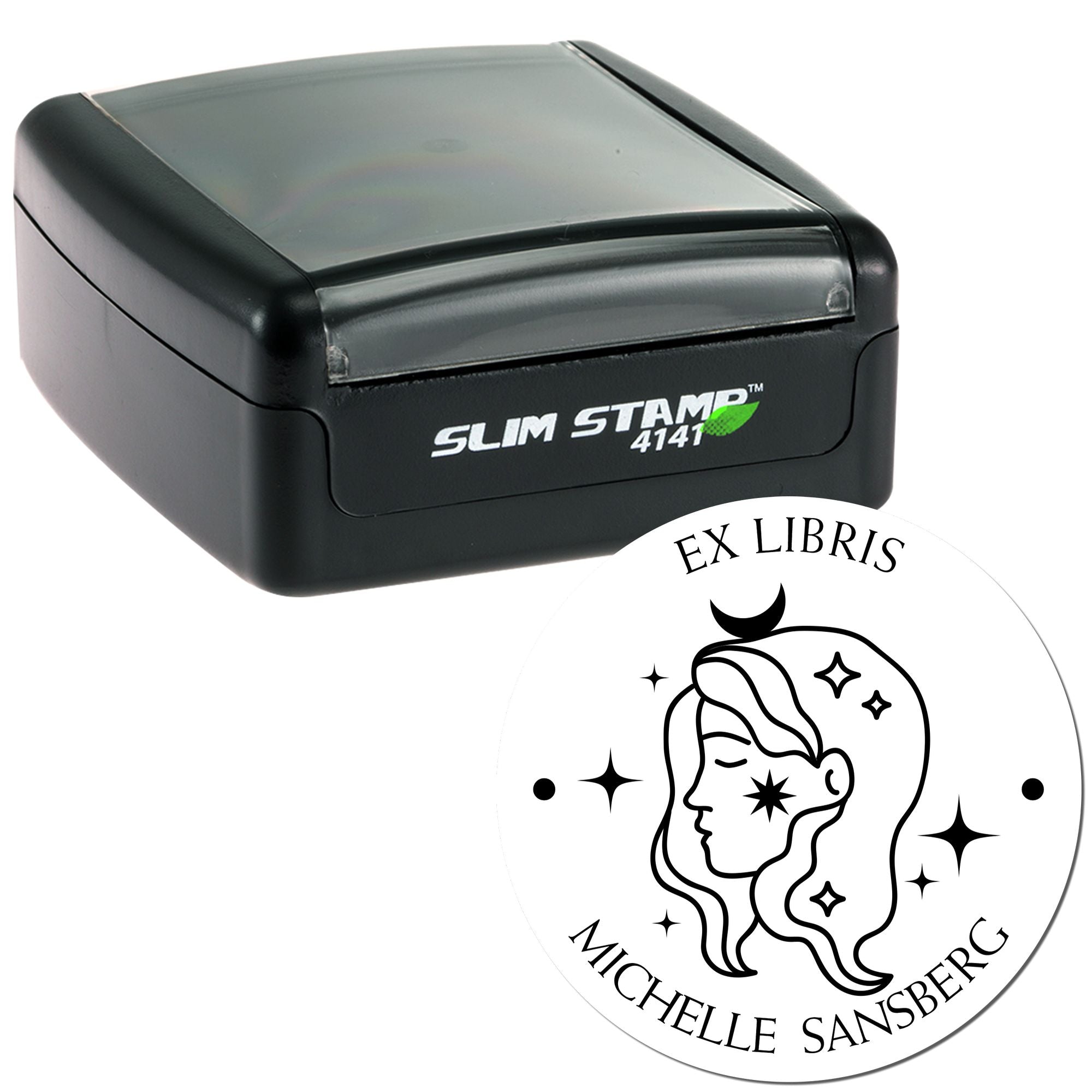 Pre-Inked Beautiful Virgo Side Profile Customized Belongs To Stamp - Engineer Seal Stamps