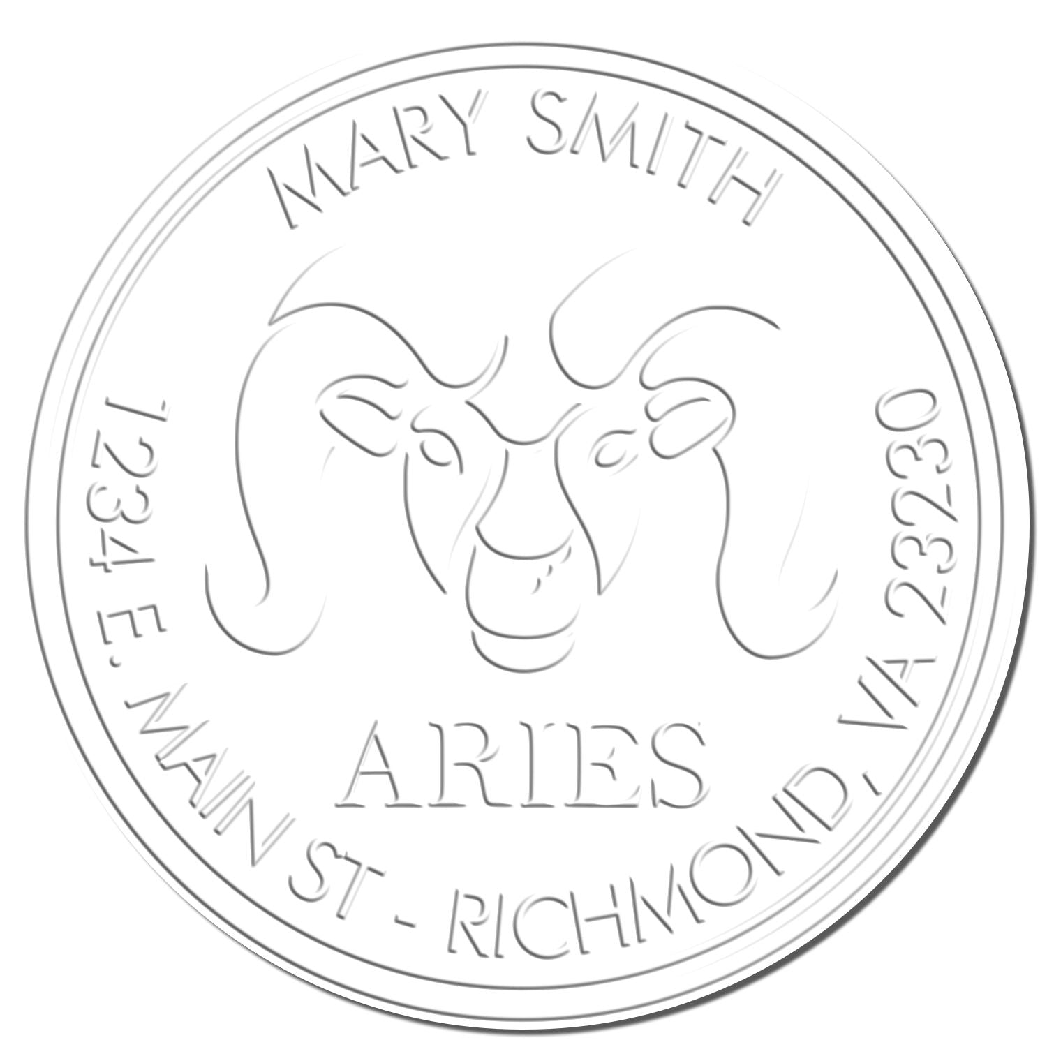 Desk Mighty Aries Customized Mailing Embossing Stamp - Engineer Seal Stamps