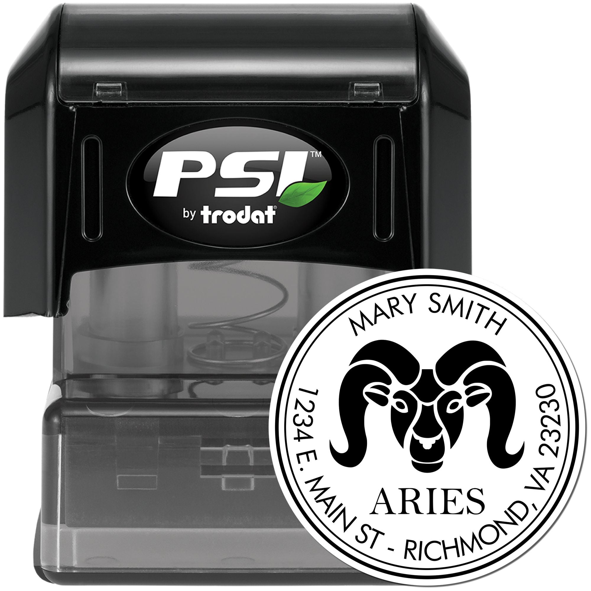 PSI Pre-Inked Mighty Aries Customized Mail Stamp - Engineer Seal Stamps