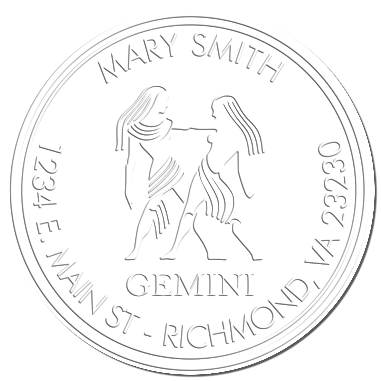 Desk Gemini Twin Tango Customized Address Embossed Stamp - Engineer Seal Stamps