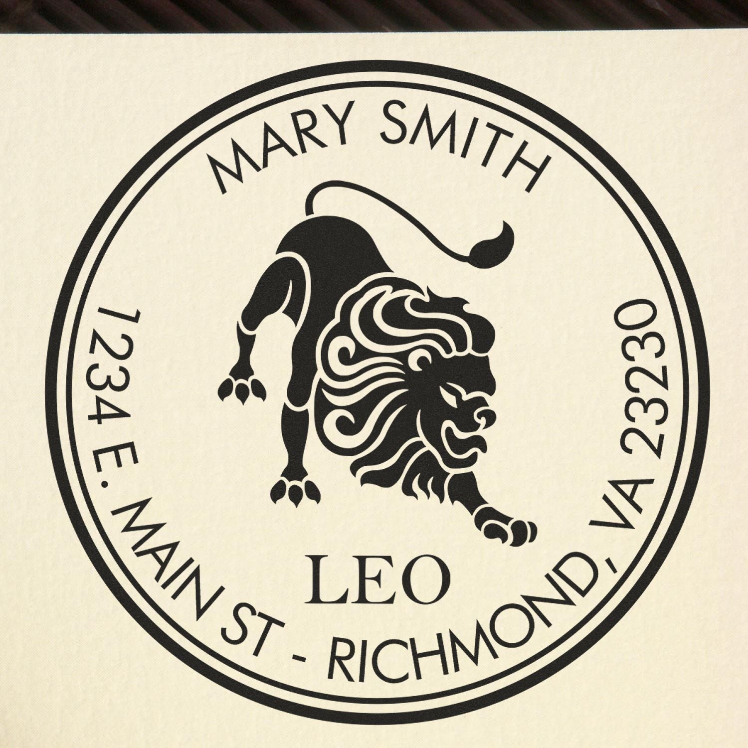 Portable Pre-Inked Pouncing Leo Personalized New Home Stamp - Engineer Seal Stamps