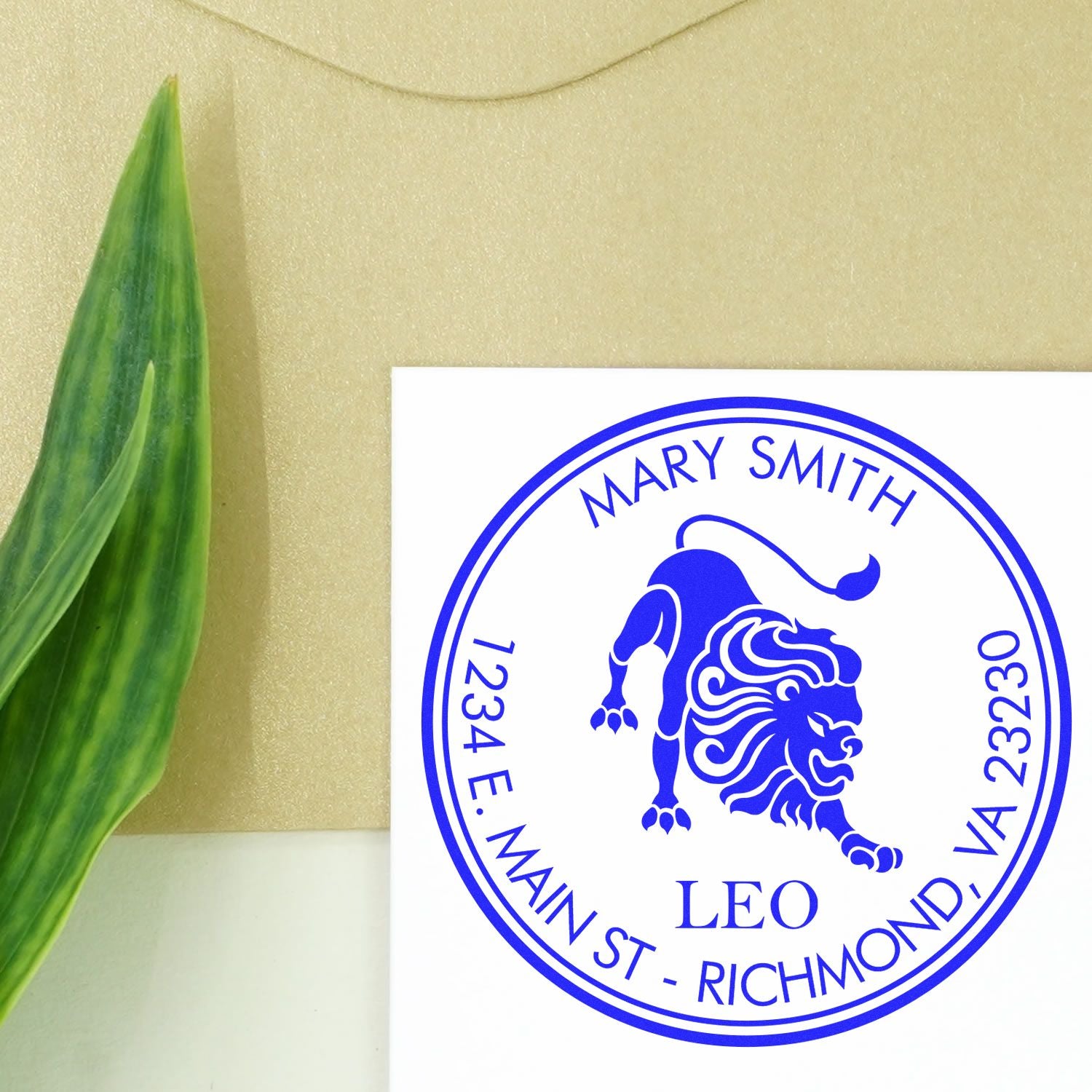 Portable Pre-Inked Pouncing Leo Personalized New Home Stamp - Engineer Seal Stamps