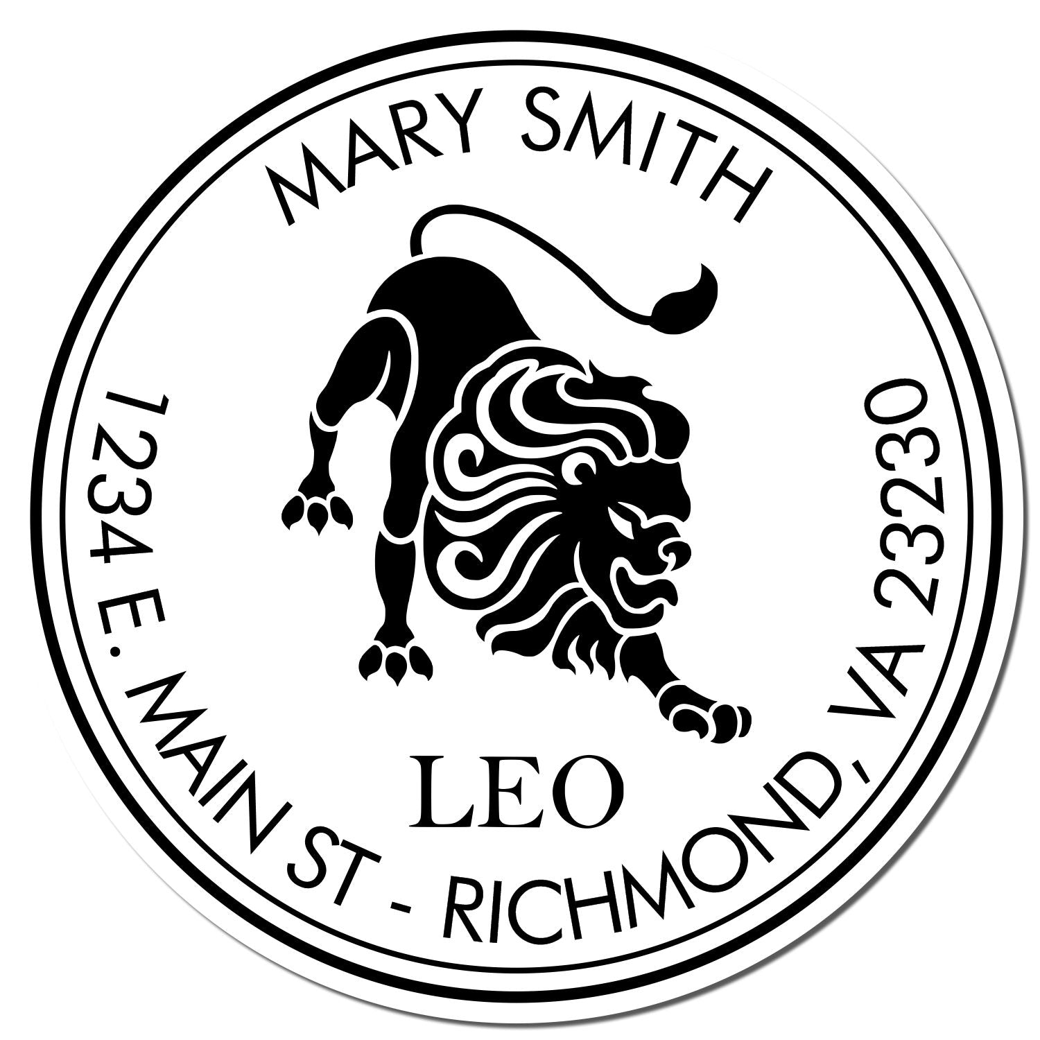 Portable Pre-Inked Pouncing Leo Personalized New Home Stamp - Engineer Seal Stamps